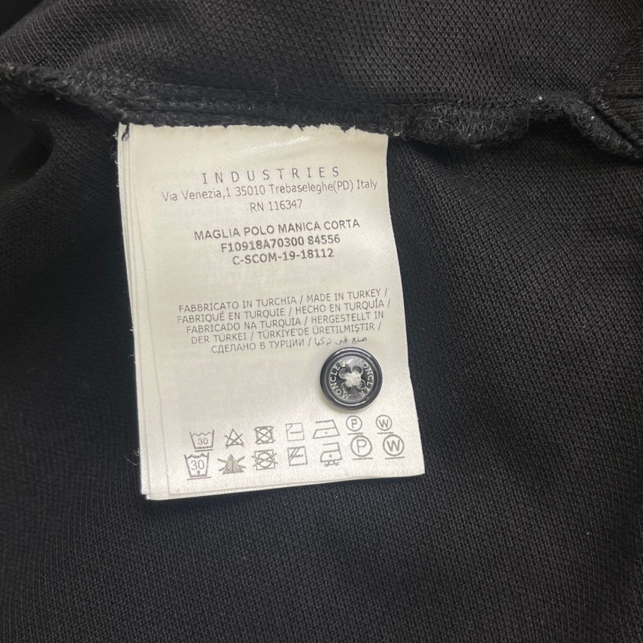 Men's Maglia Polo Shirt Black Size M