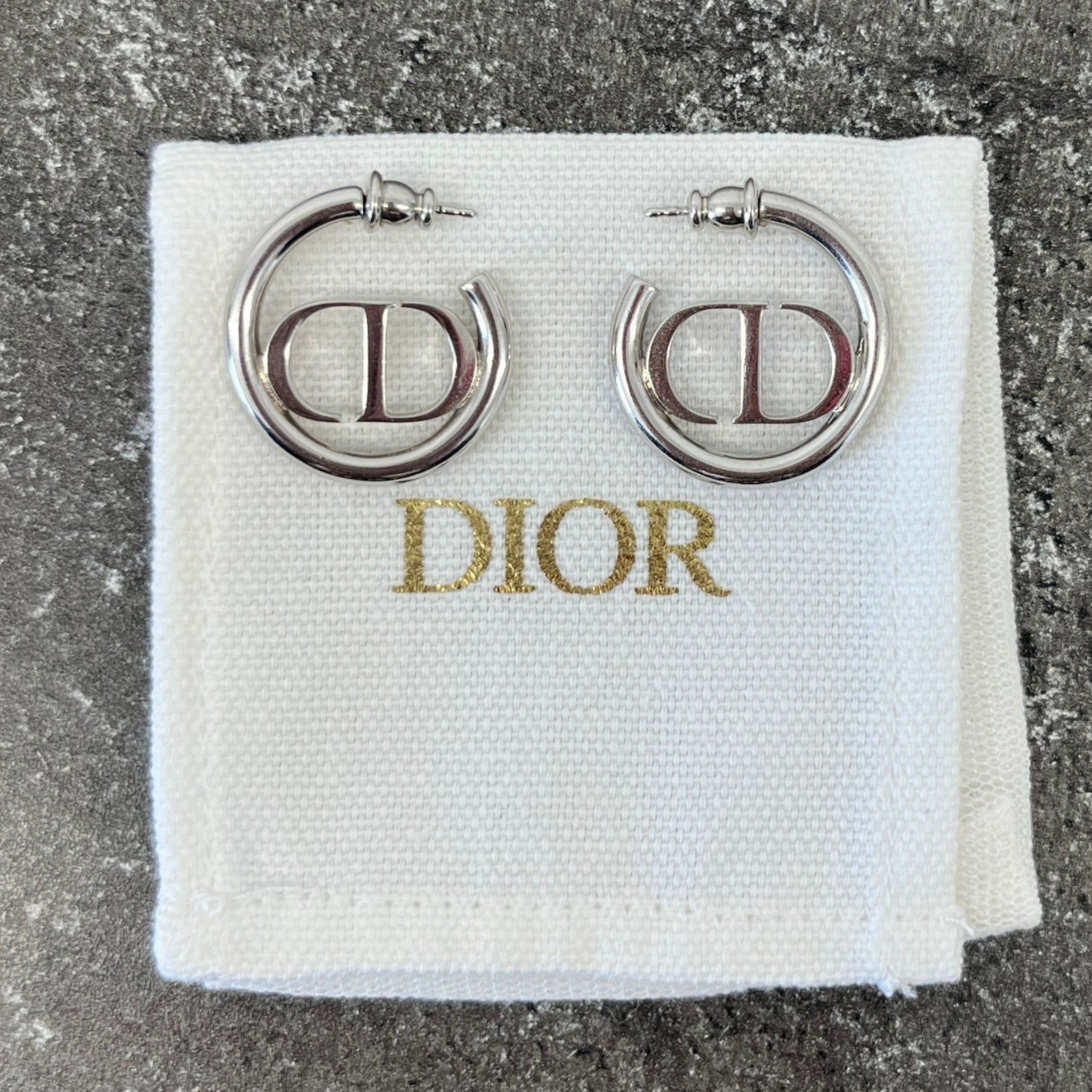 Women's Cd Logo Earrings Silver