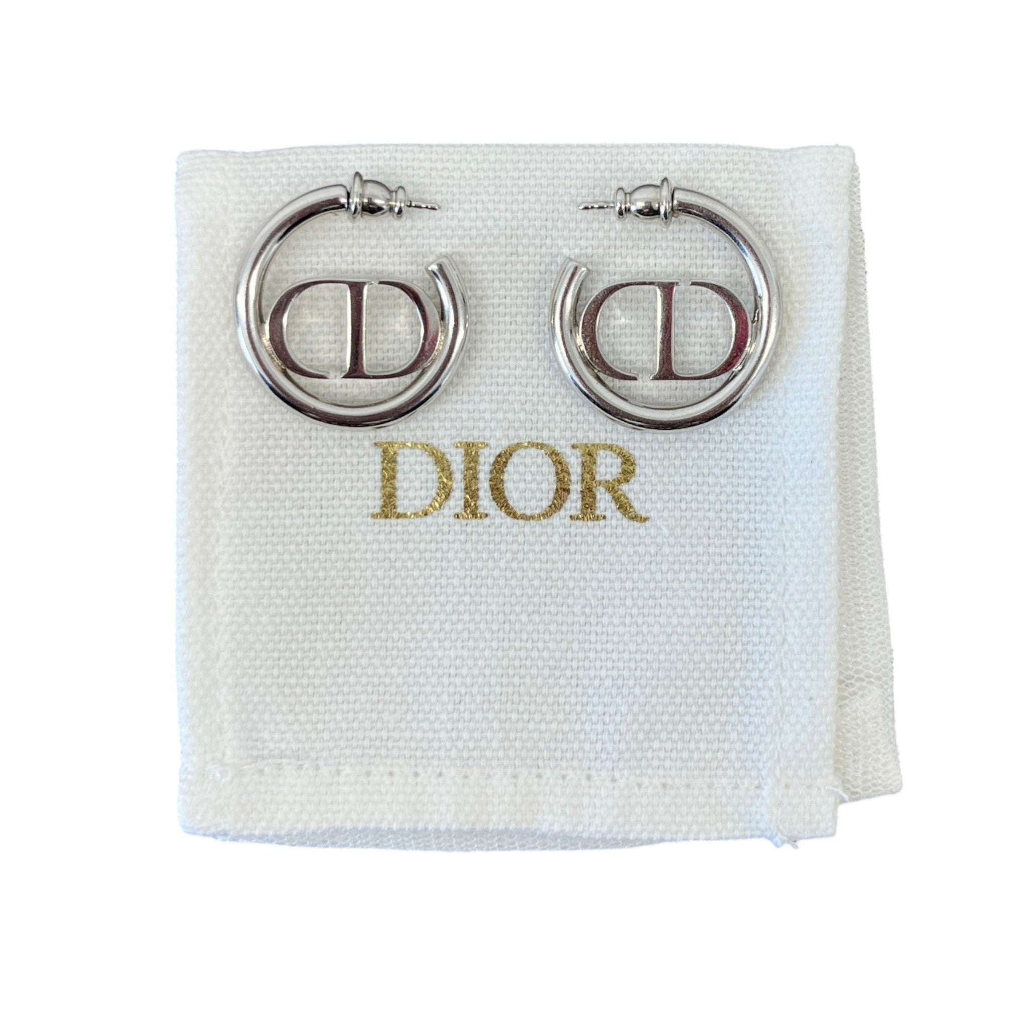 Women's Cd Logo Earrings Silver