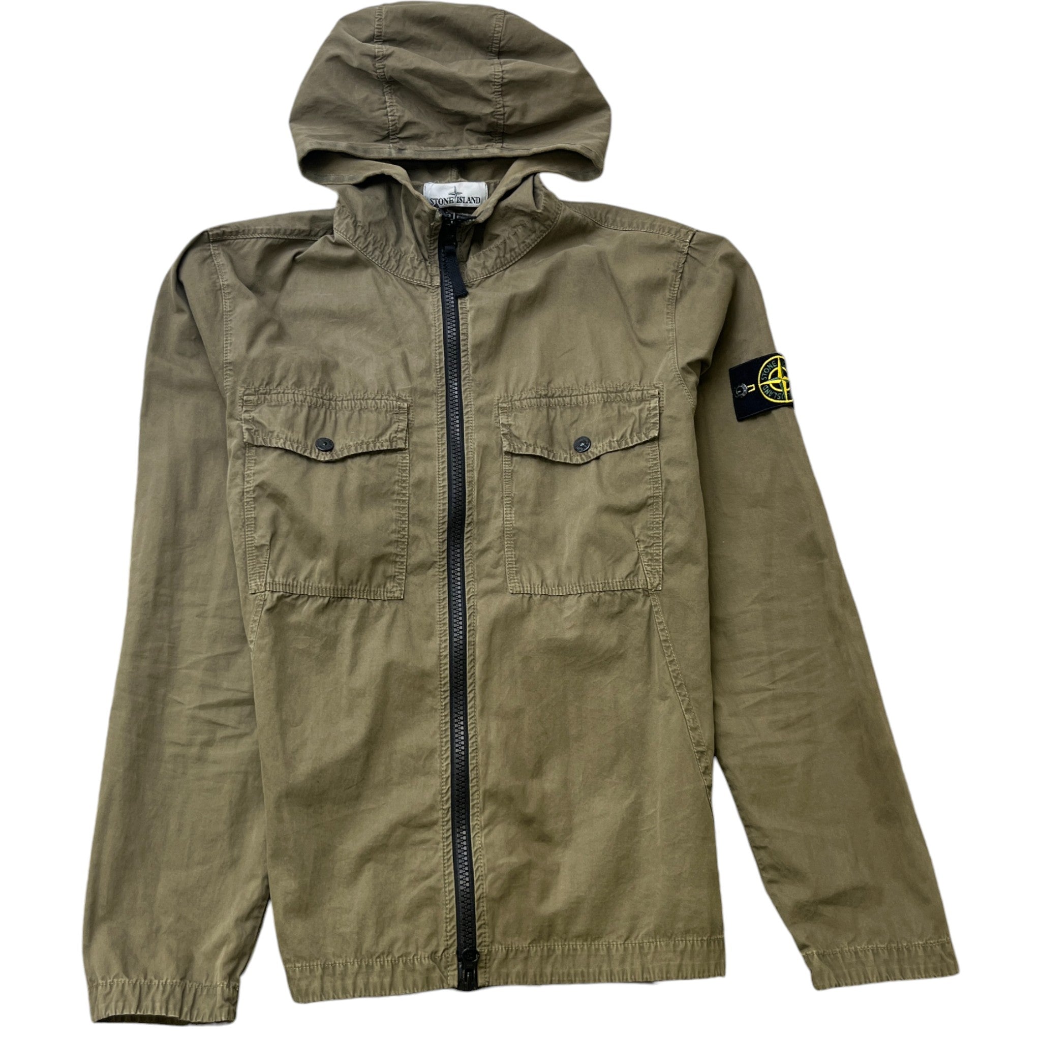 Men's Applique Logo OverShirt Khaki Size M