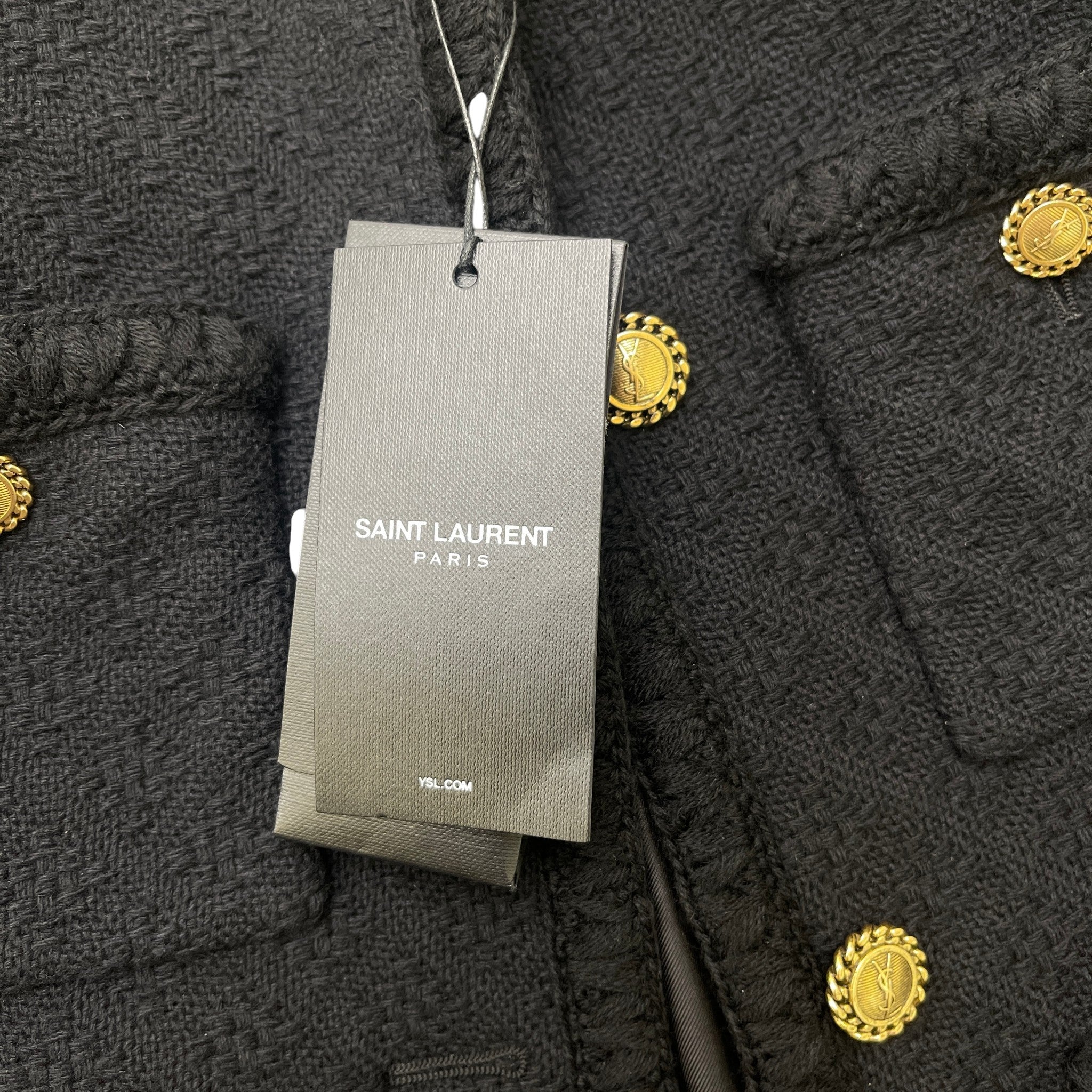 Women's Embossed Buttons Diamant Blazer Jacket Black Size IT 36 / UK 4