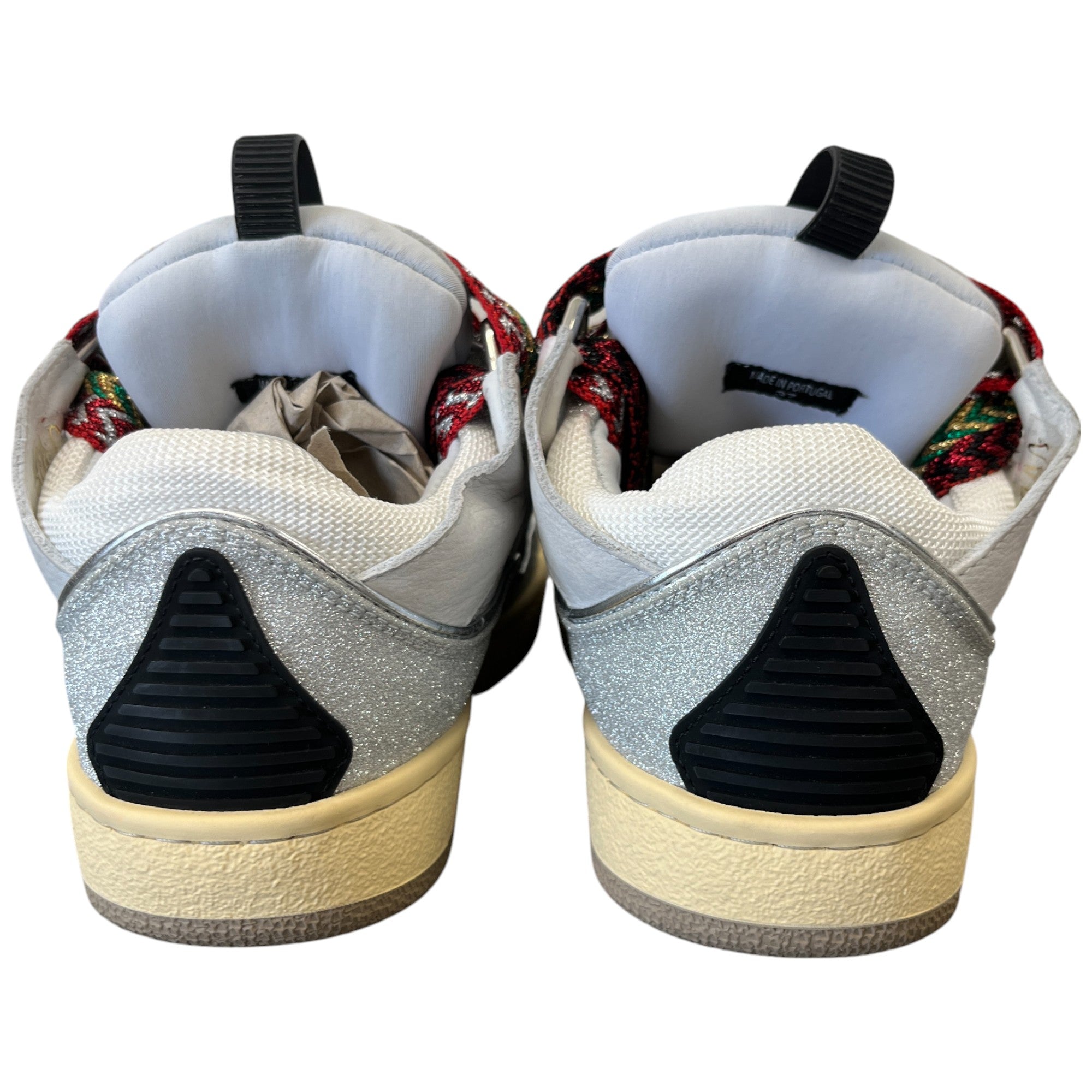 Women's Curb Glitter Low Trainers White Size EU 37 / UK 4