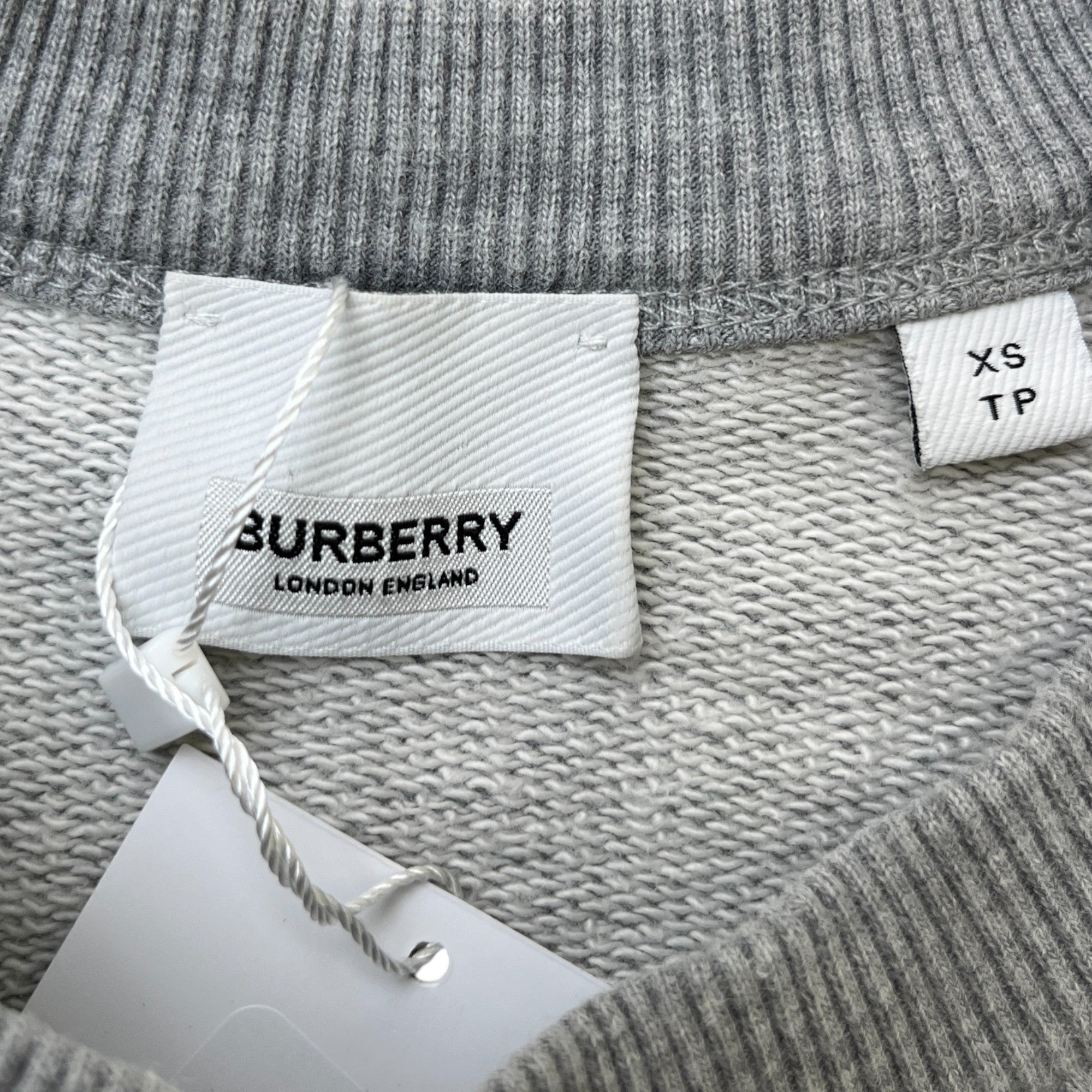 Men's Leopard Logo Print Sweatshirt Grey Size XS