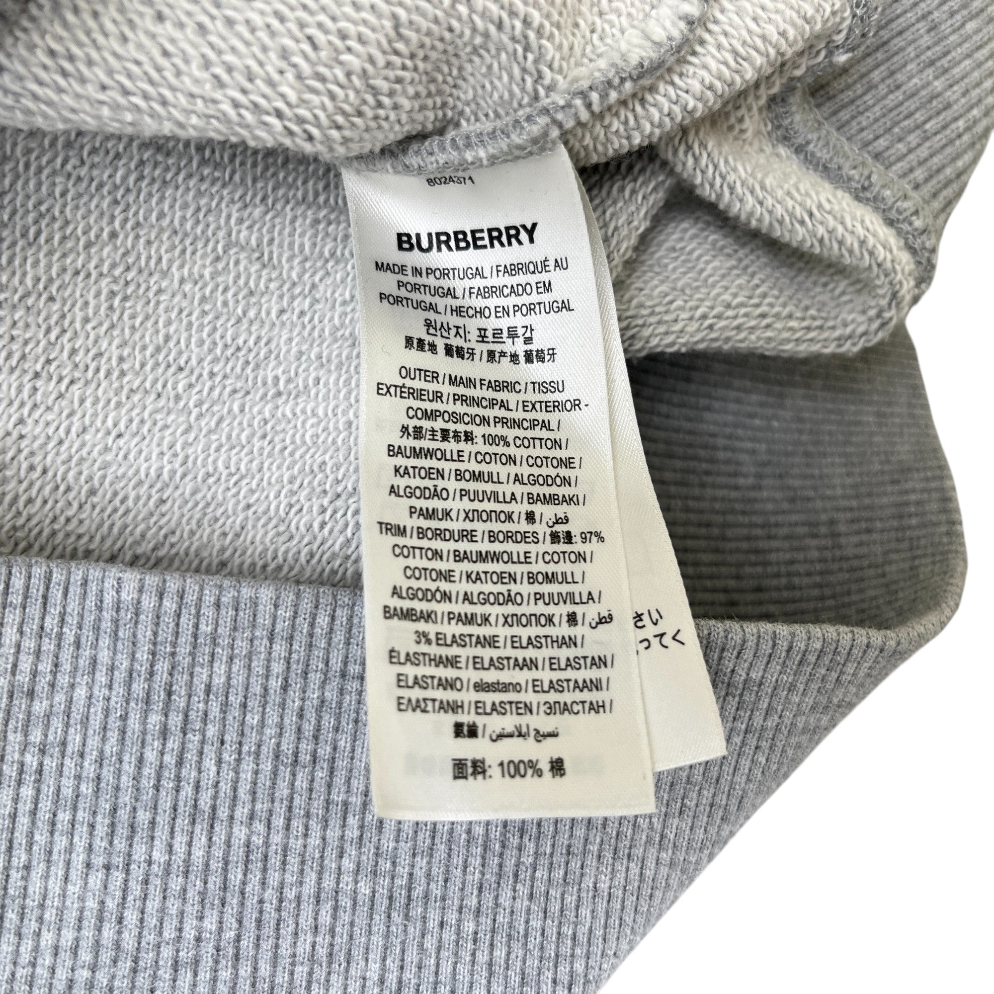 Men's Leopard Logo Print Sweatshirt Grey Size XS