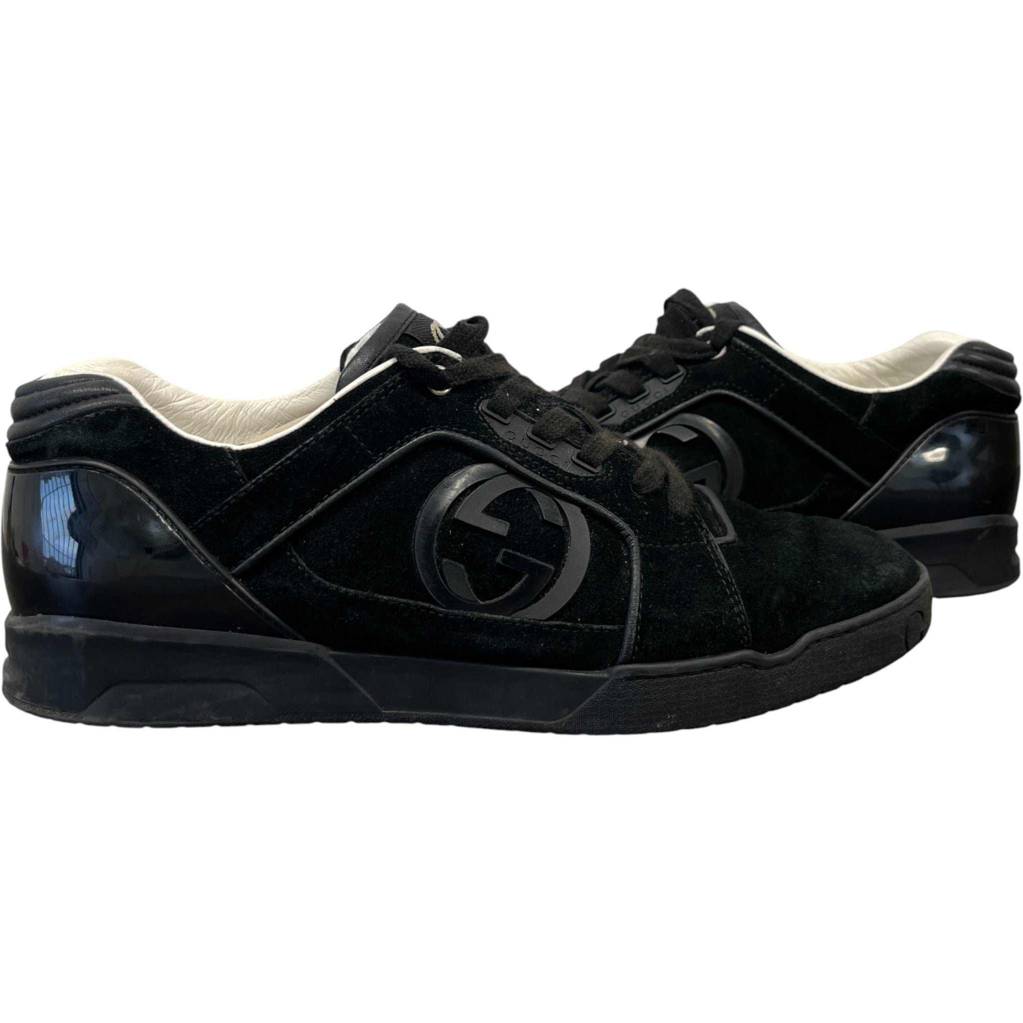 Men's Gg Logo Low Trainers Black Size EU 42 / UK 8