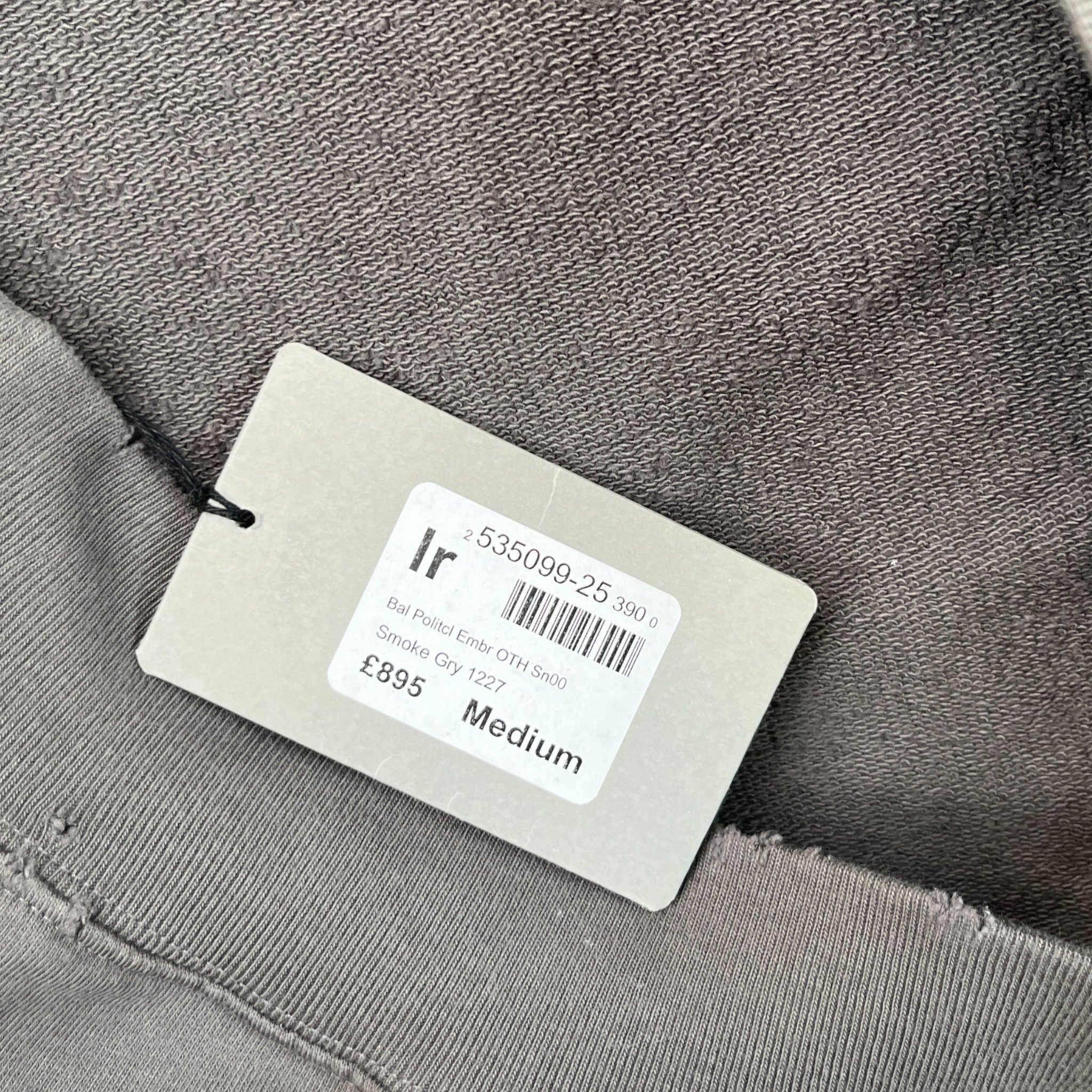 Men's Political Logo Hoodie Grey Size S