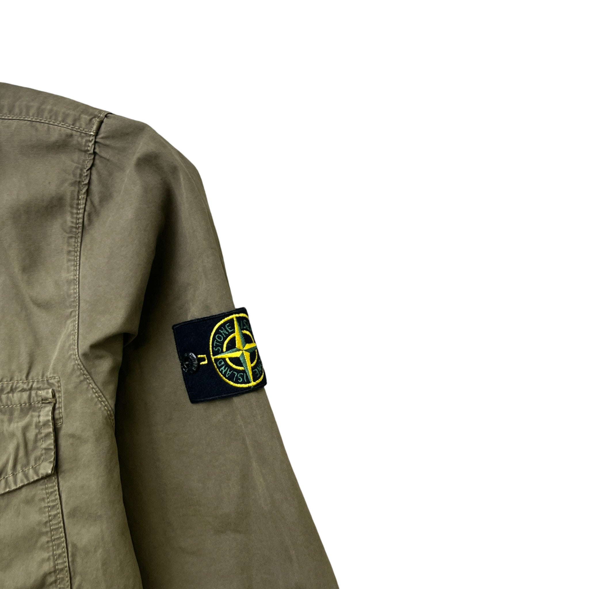 Men's Applique Logo OverShirt Khaki Size M