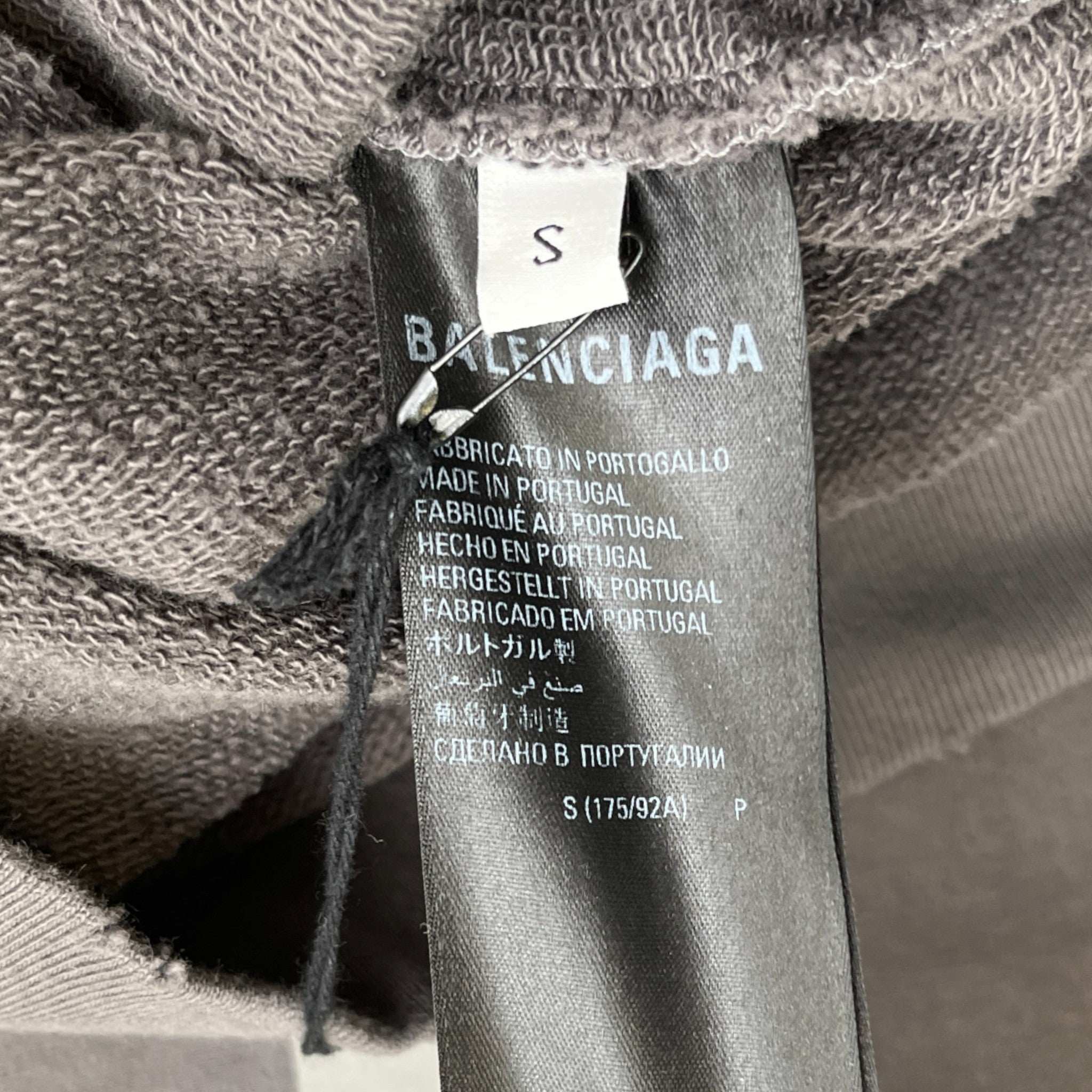 Men's Political Logo Hoodie Grey Size S