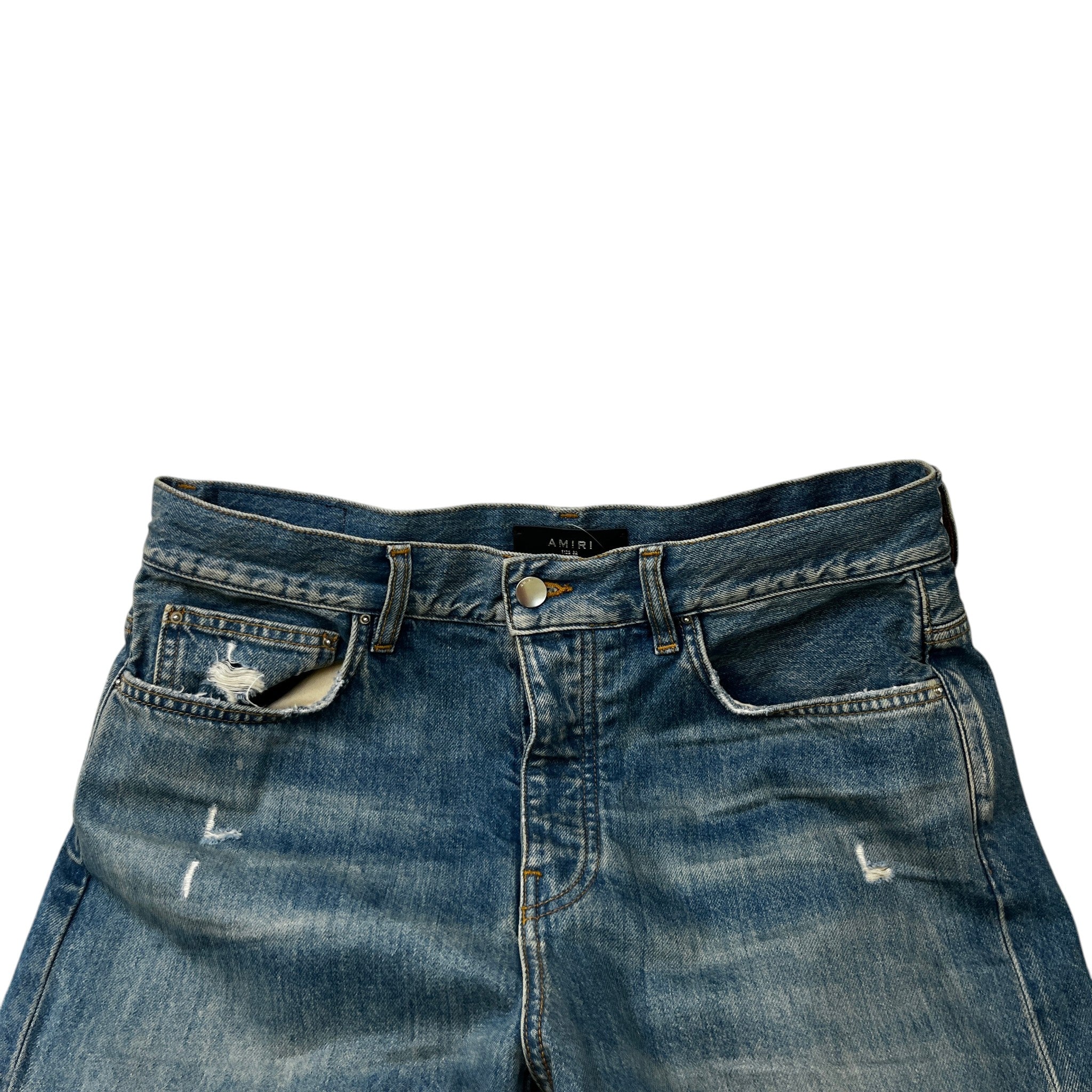 Men's Distressed Jeans Blue Size Waist 32"