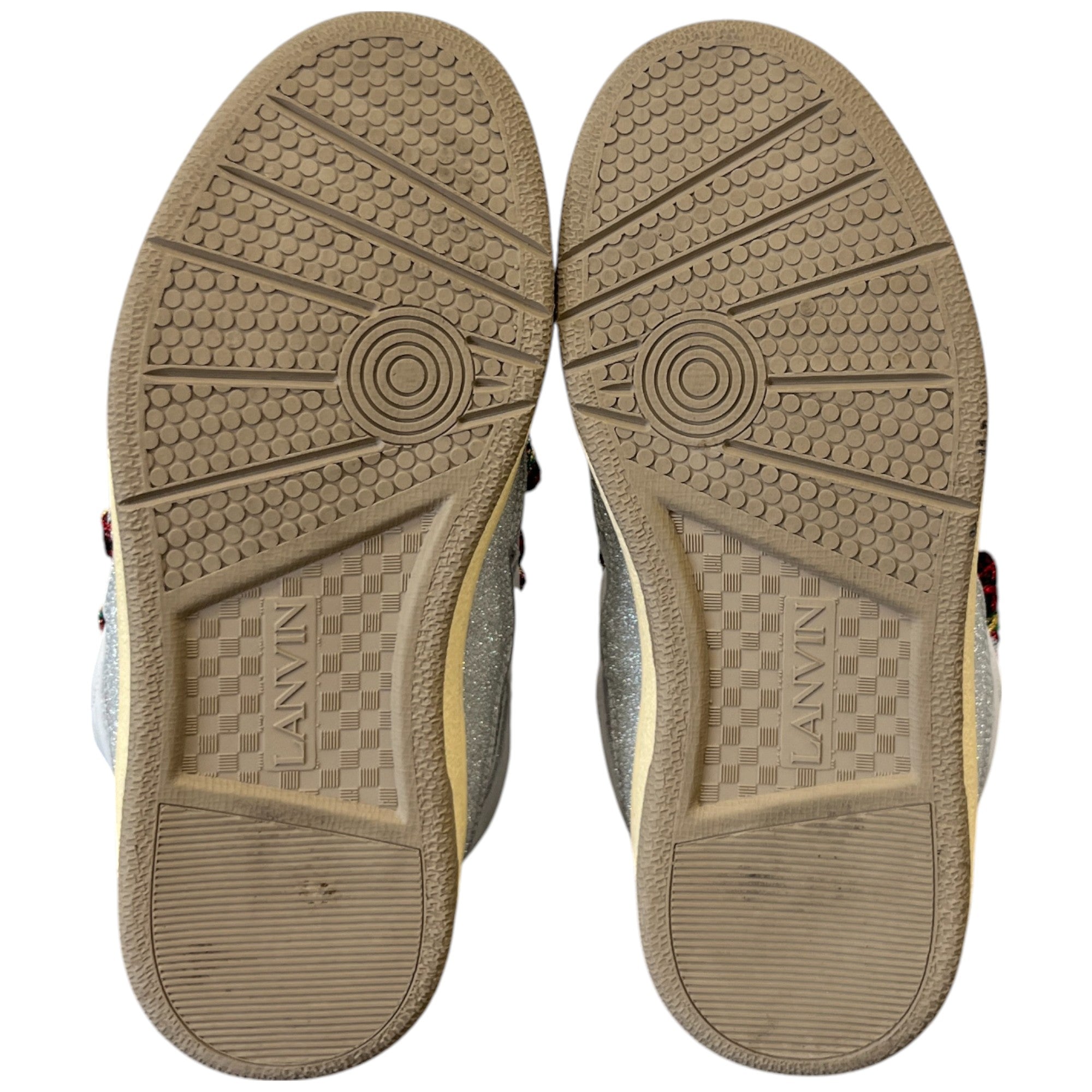 Women's Curb Glitter Low Trainers White Size EU 37 / UK 4