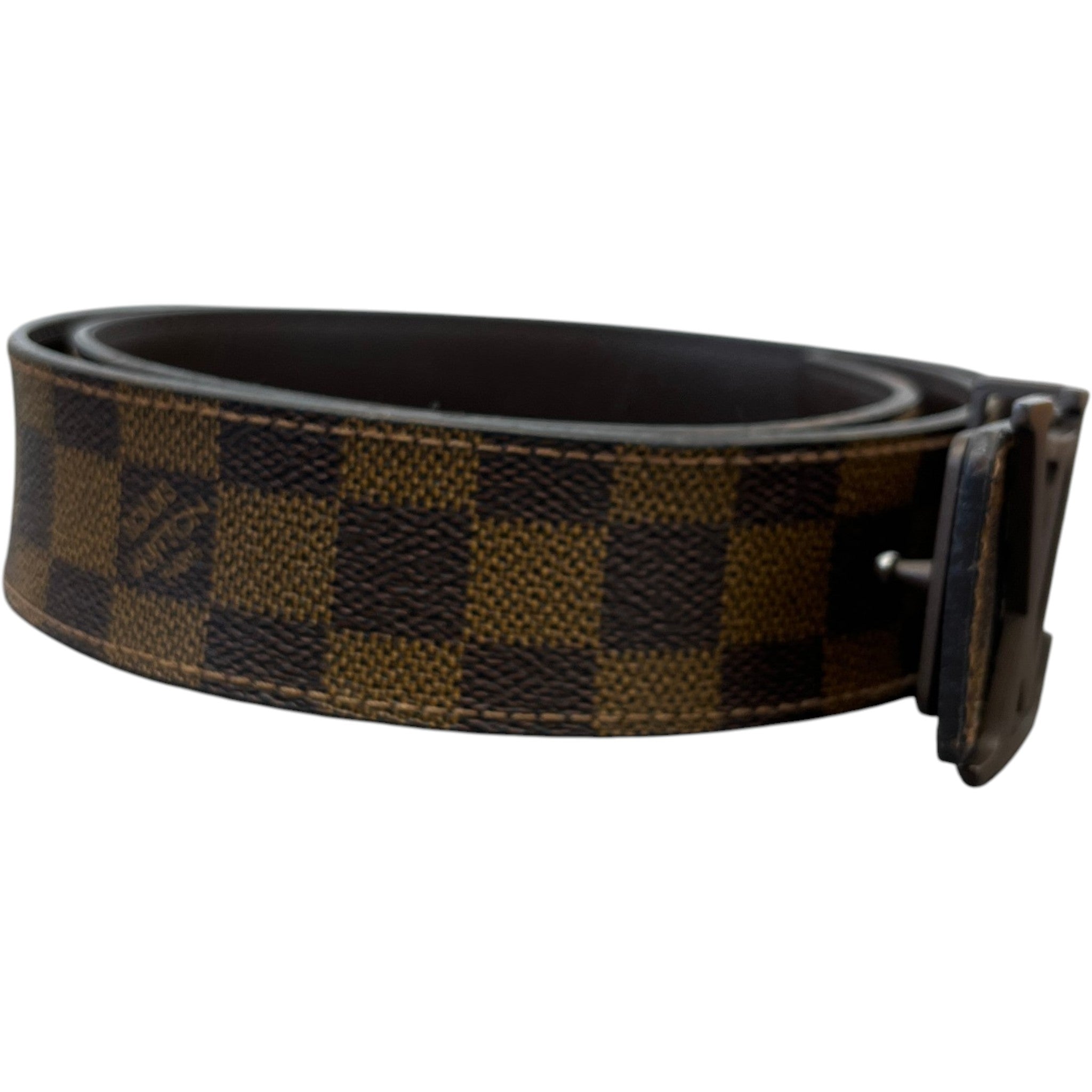 Men's Damier Ebene Belt Brown Size Waist 30"