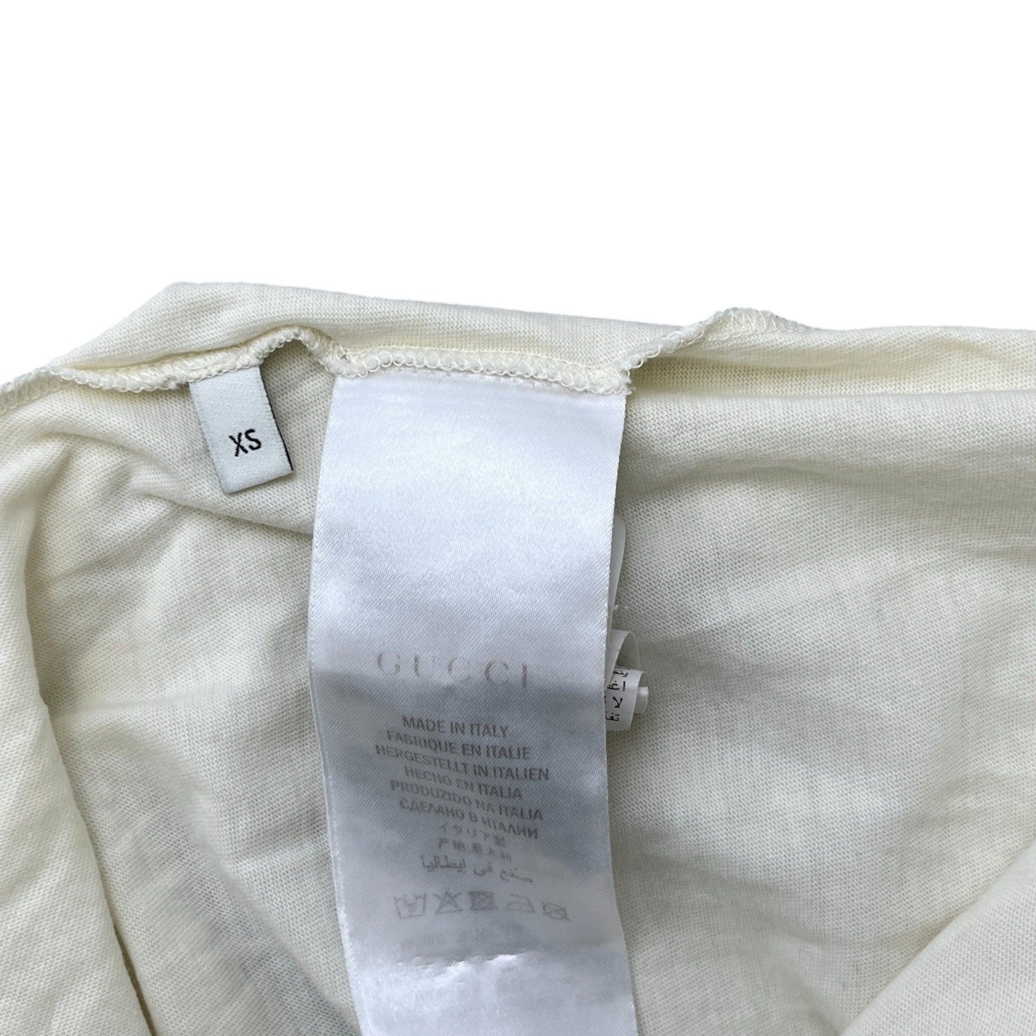 Men's Gg Logo Print T-Shirt Cream Size XS