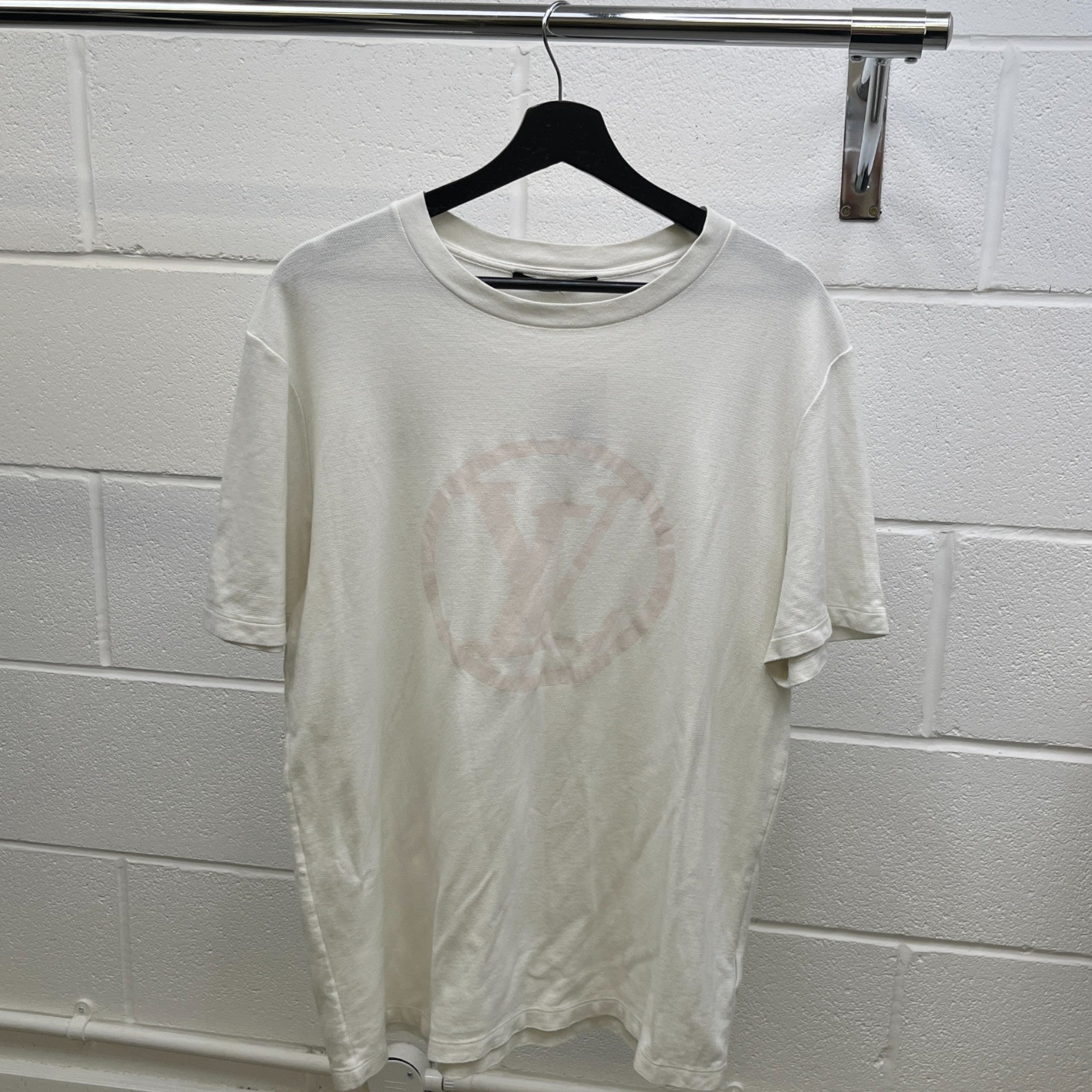 Men's Lv Print T-Shirt White Size XL