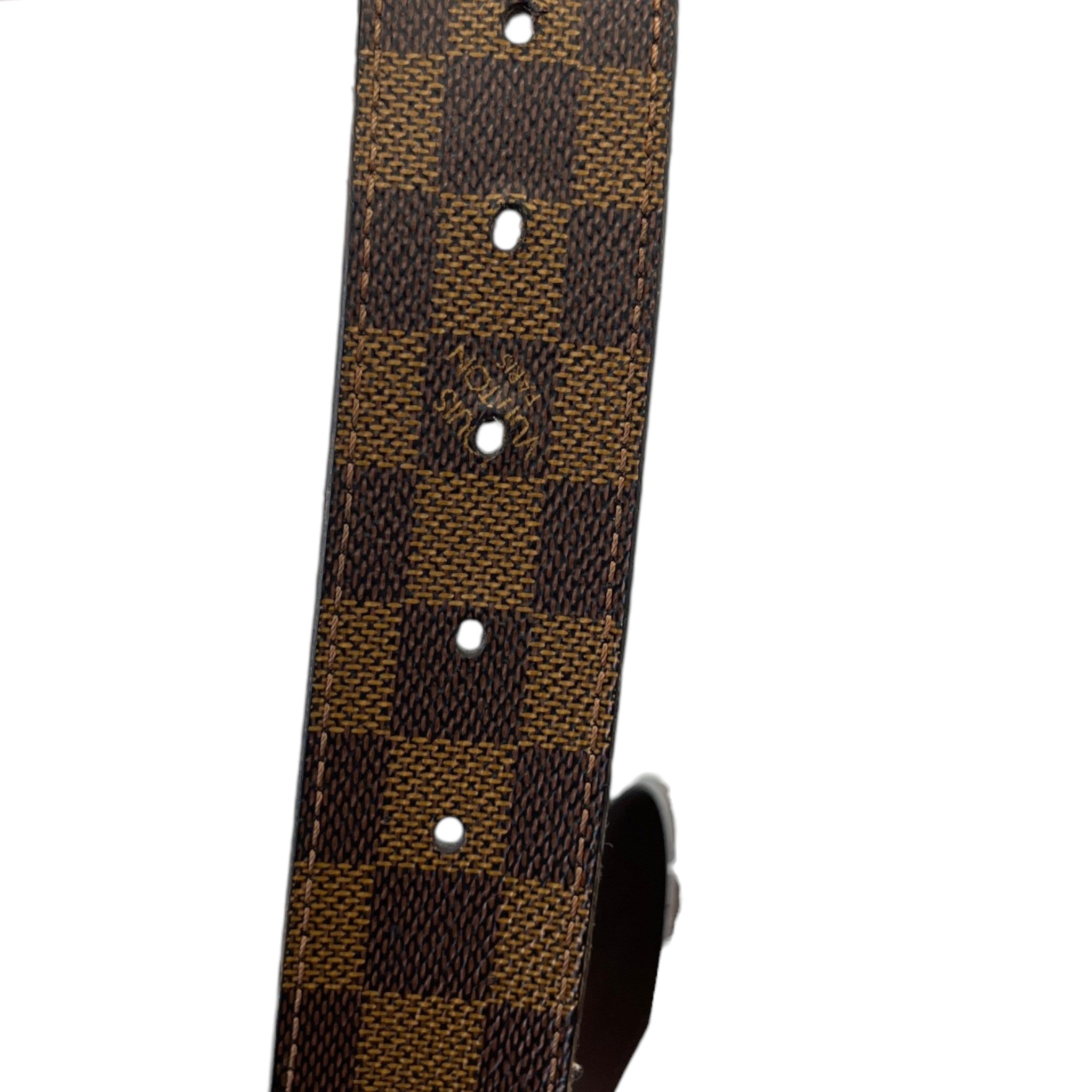 Men's Damier Ebene Belt Brown Size Waist 30"