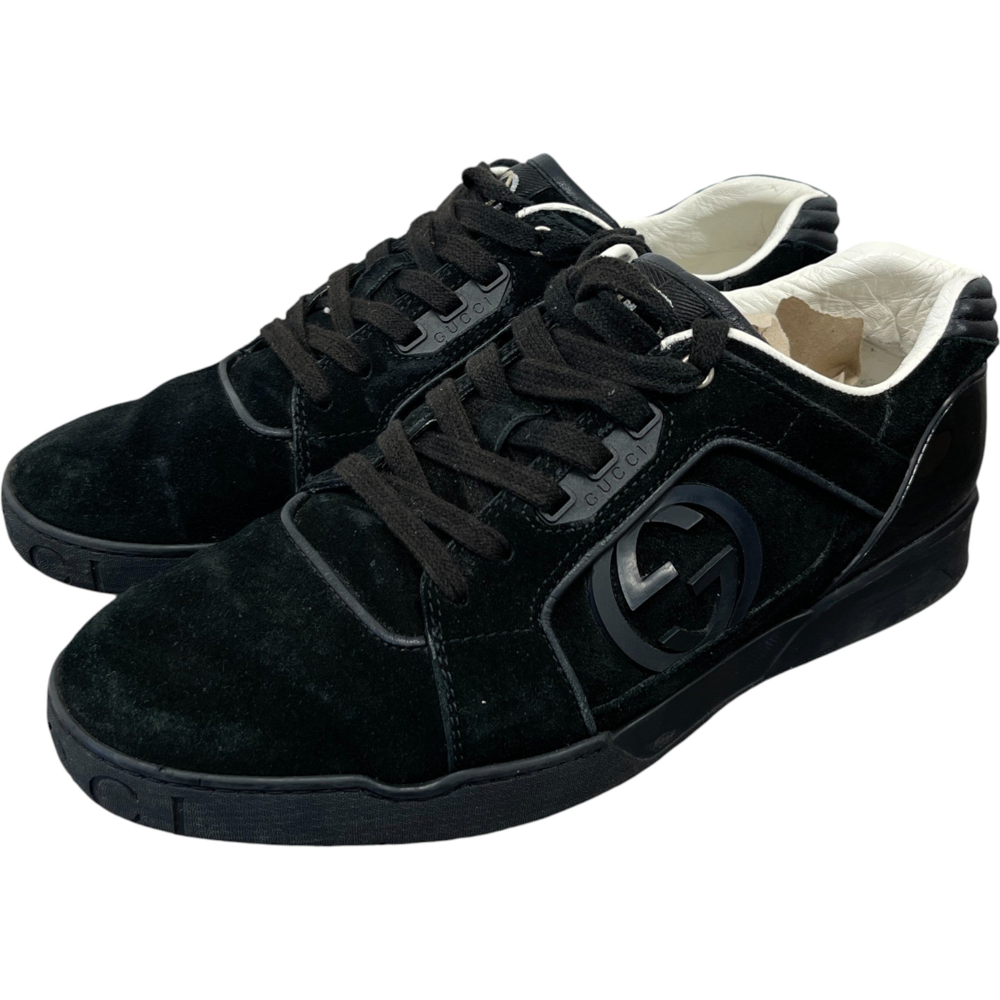 Men's Gg Logo Low Trainers Black Size EU 42 / UK 8