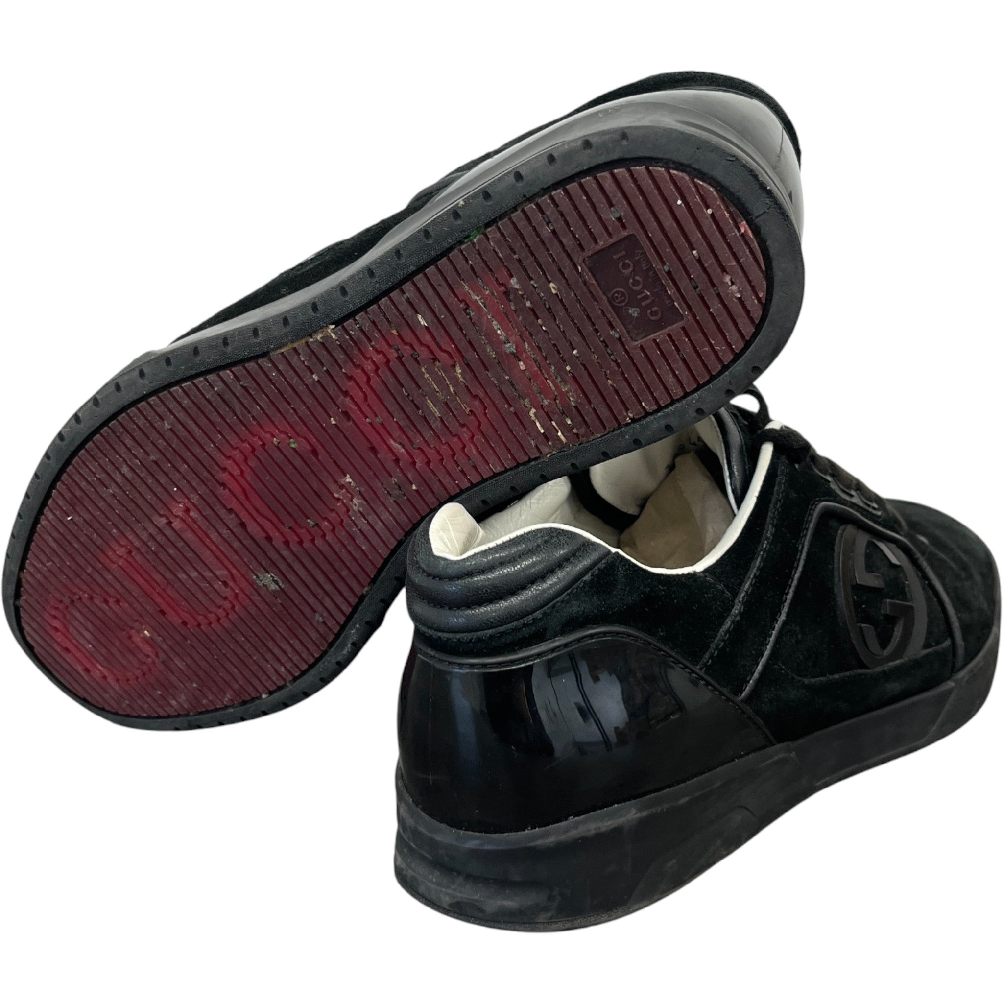 Men's Gg Logo Low Trainers Black Size EU 42 / UK 8