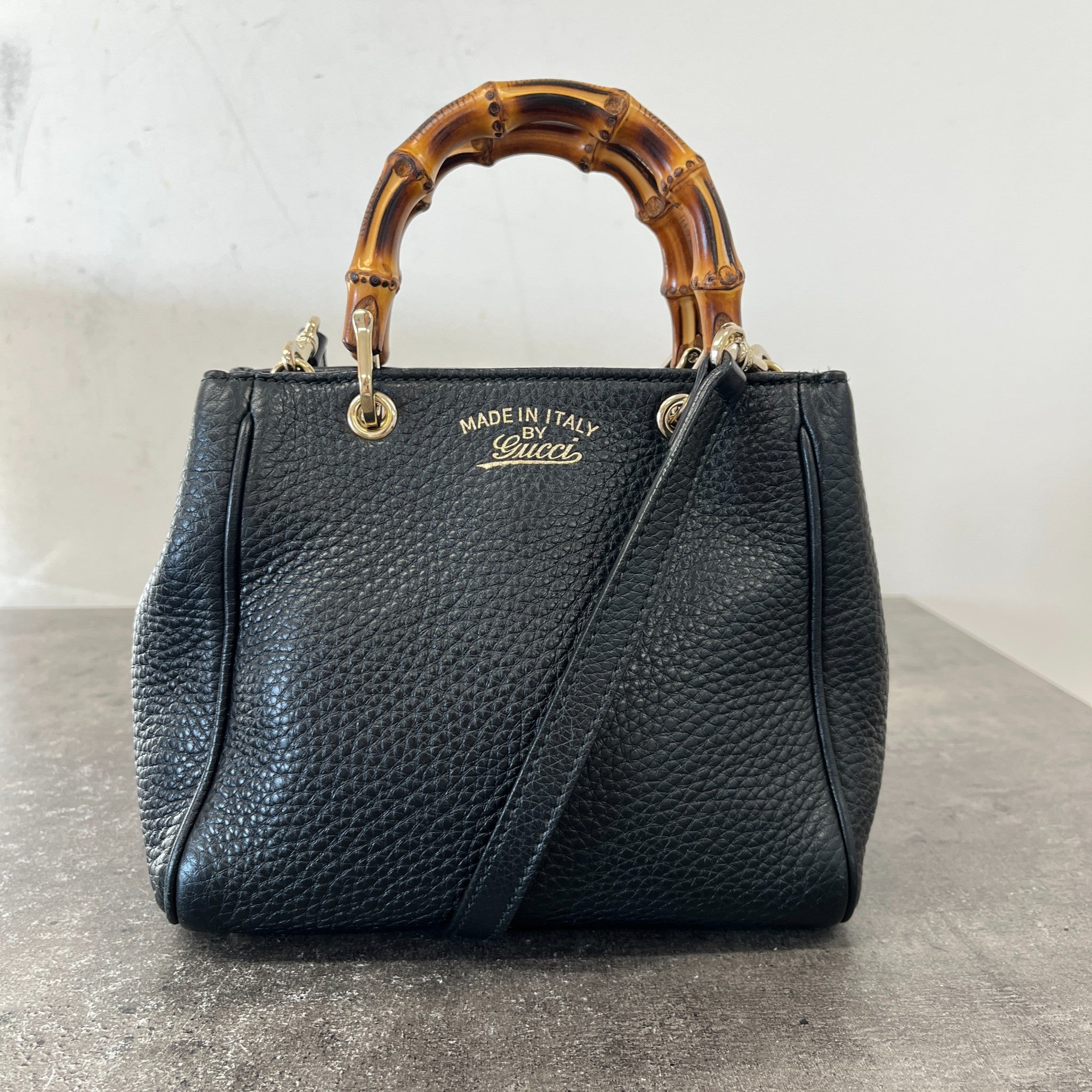 Women's Small Bamboo Shopper Bag Black