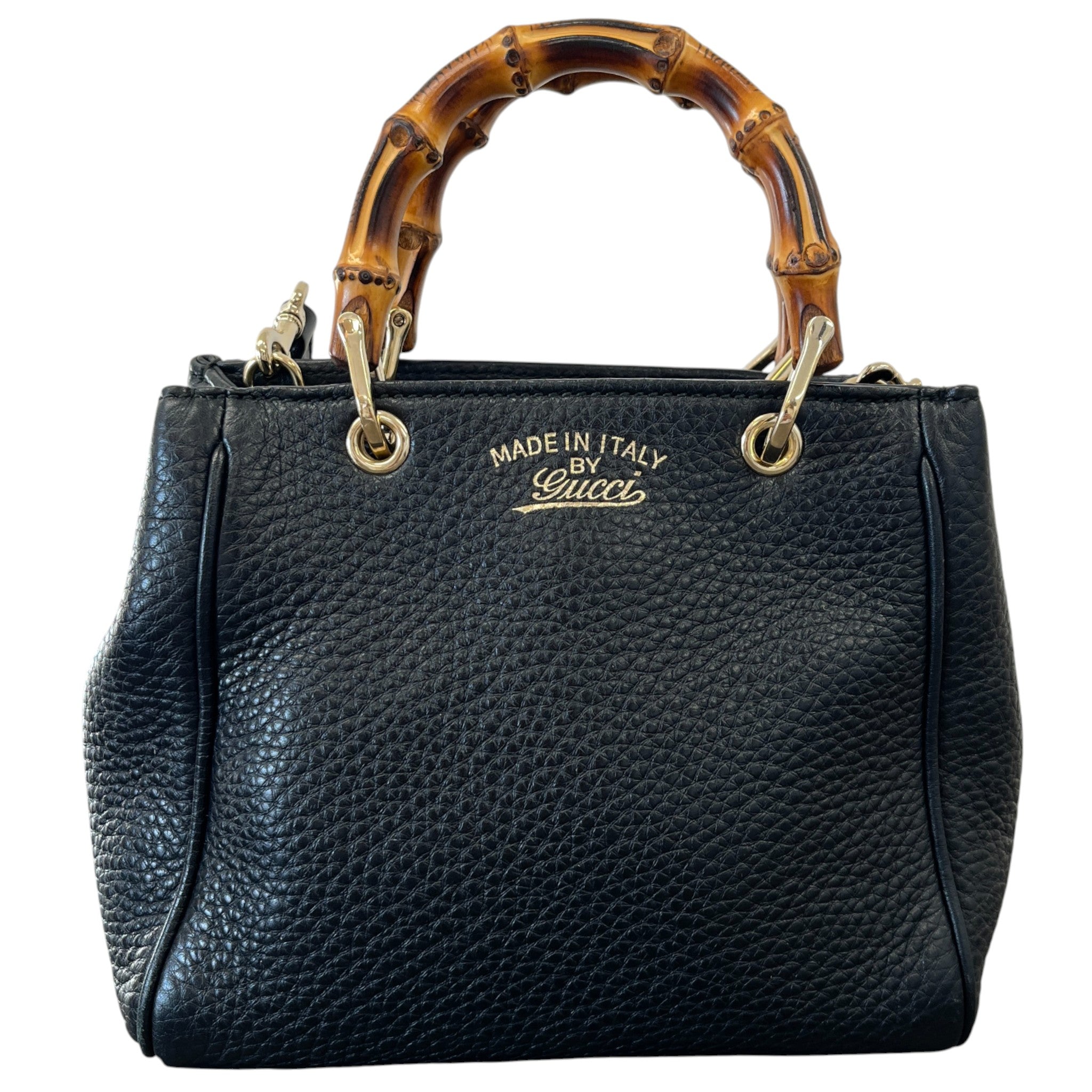 Women's Small Bamboo Shopper Bag Black