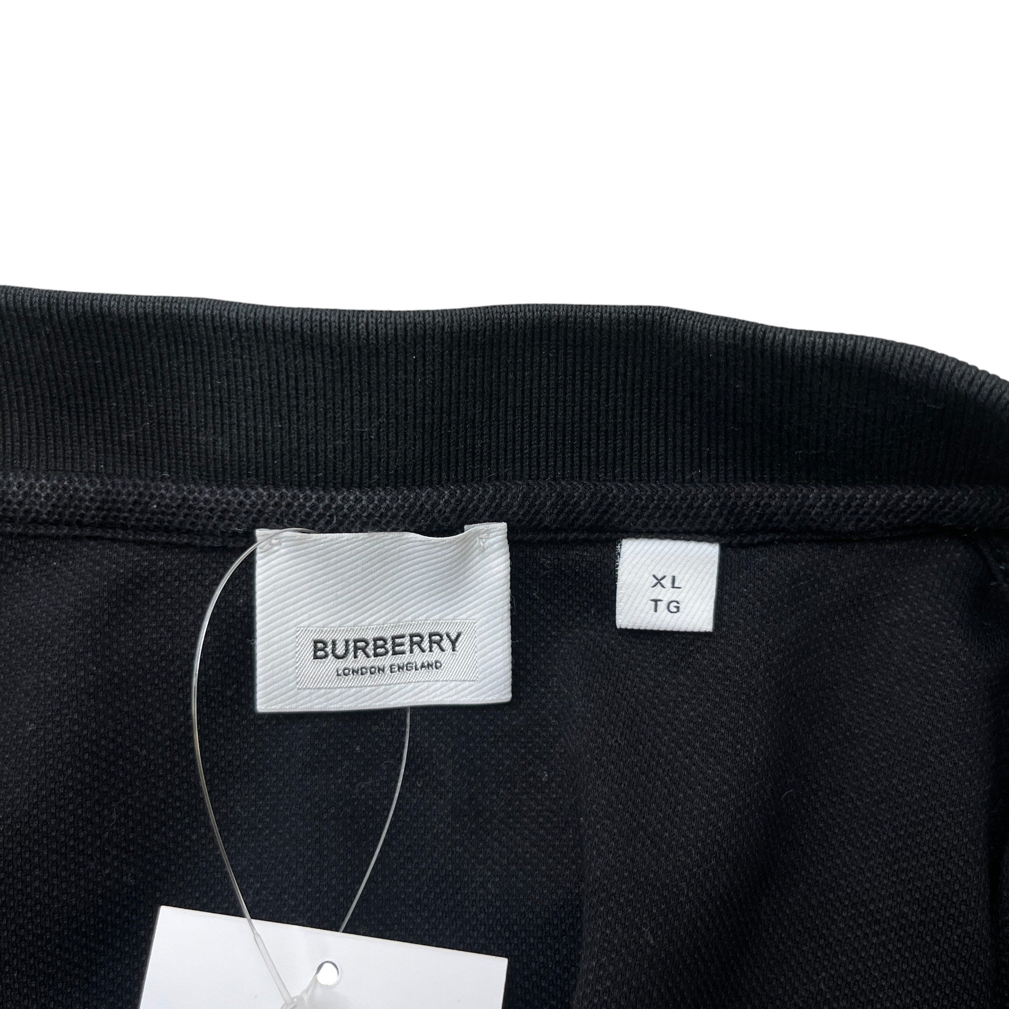 Men's Eddie Tb Check Placket Polo Shirt Black Size XL