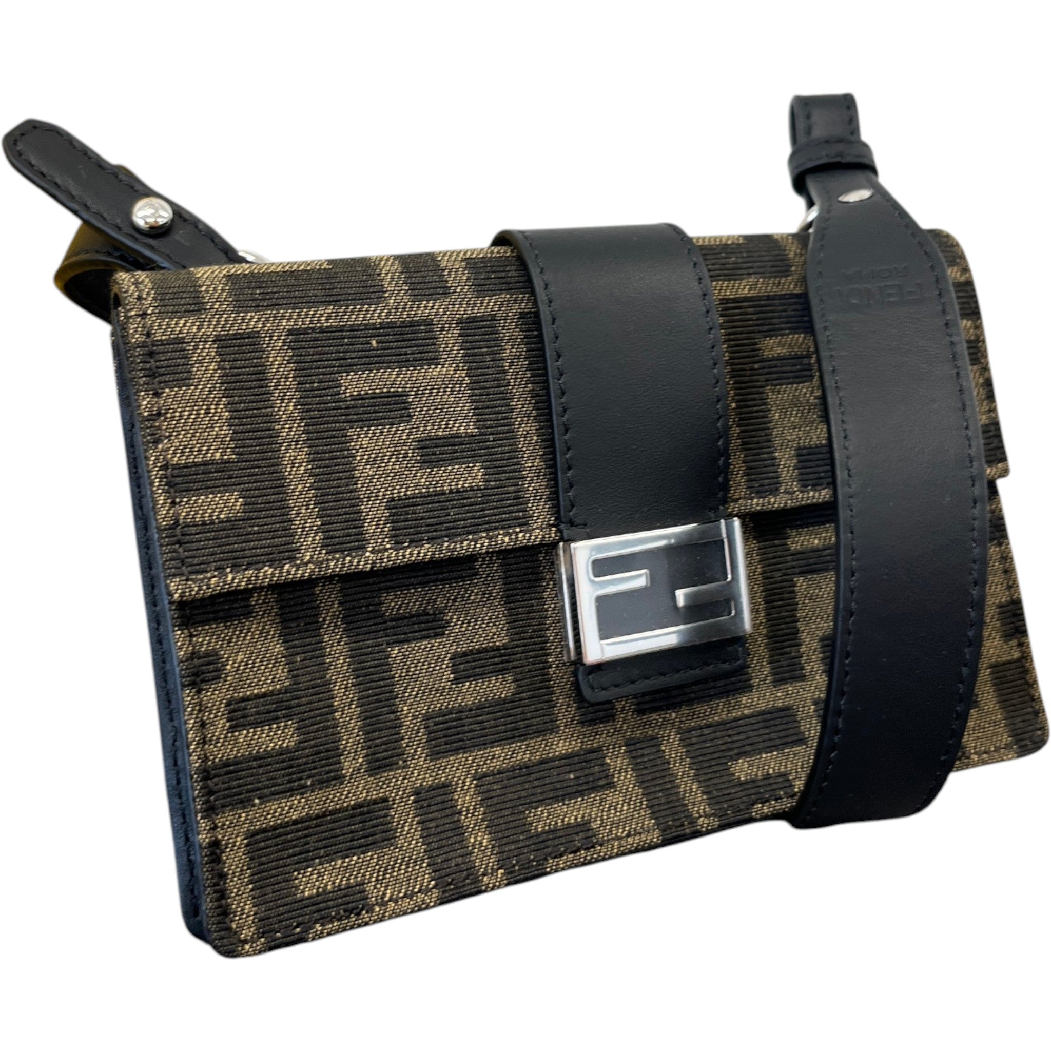 Women's Ff Jacquard Crossbody Bag Brown