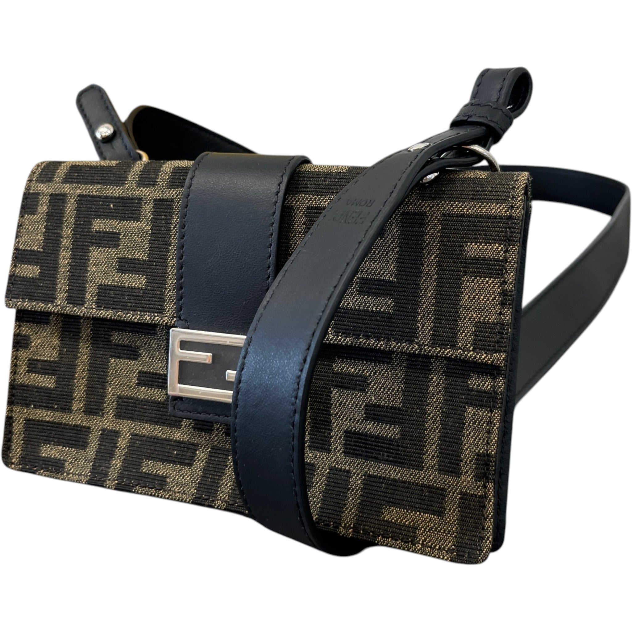 Women's Ff Jacquard Crossbody Bag Brown