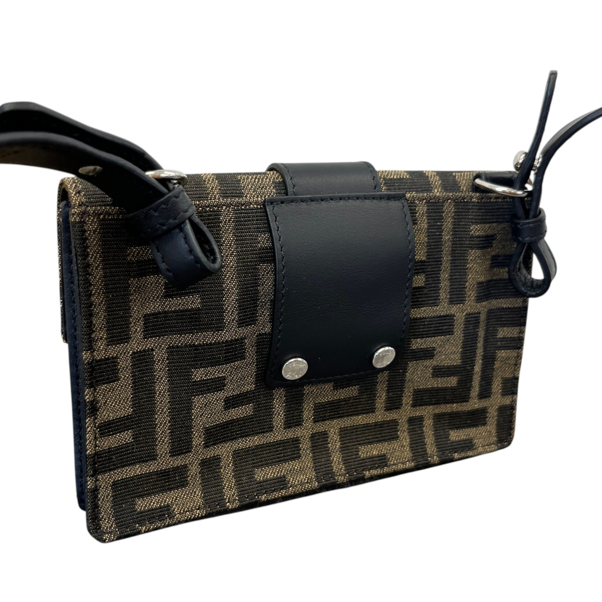 Women's Ff Jacquard Crossbody Bag Brown