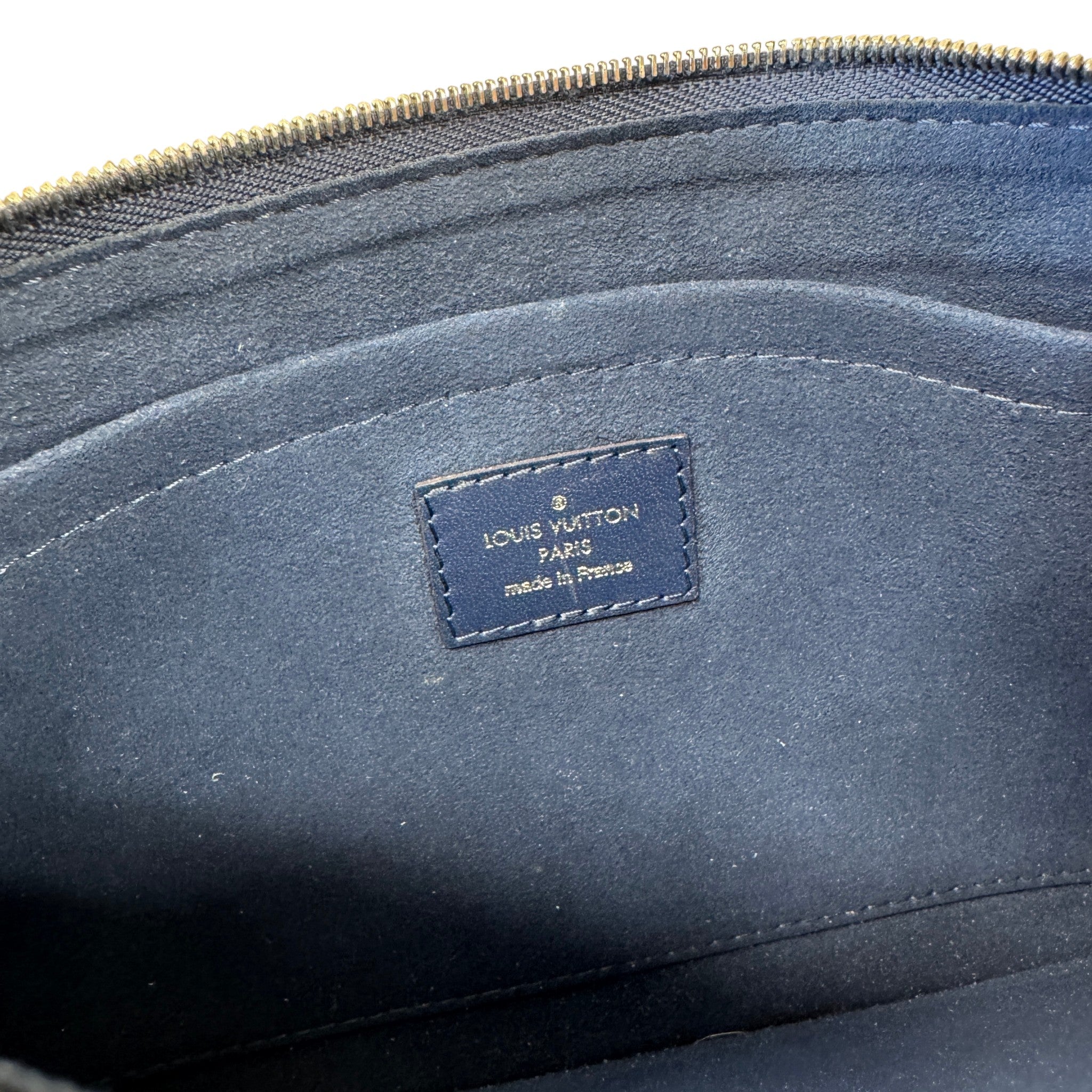 Women's Epi Leather Pouch Navy
