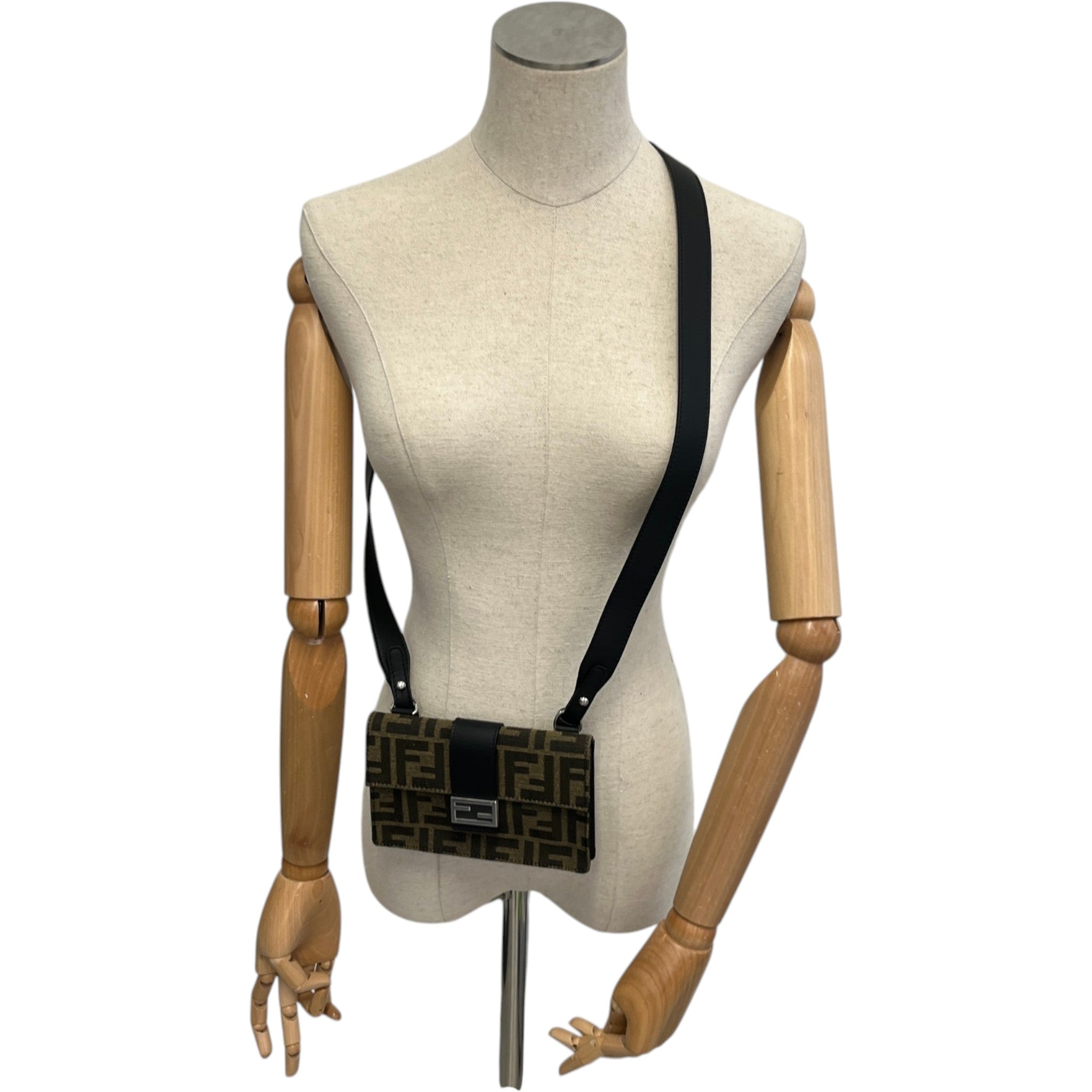 Women's Ff Jacquard Crossbody Bag Brown
