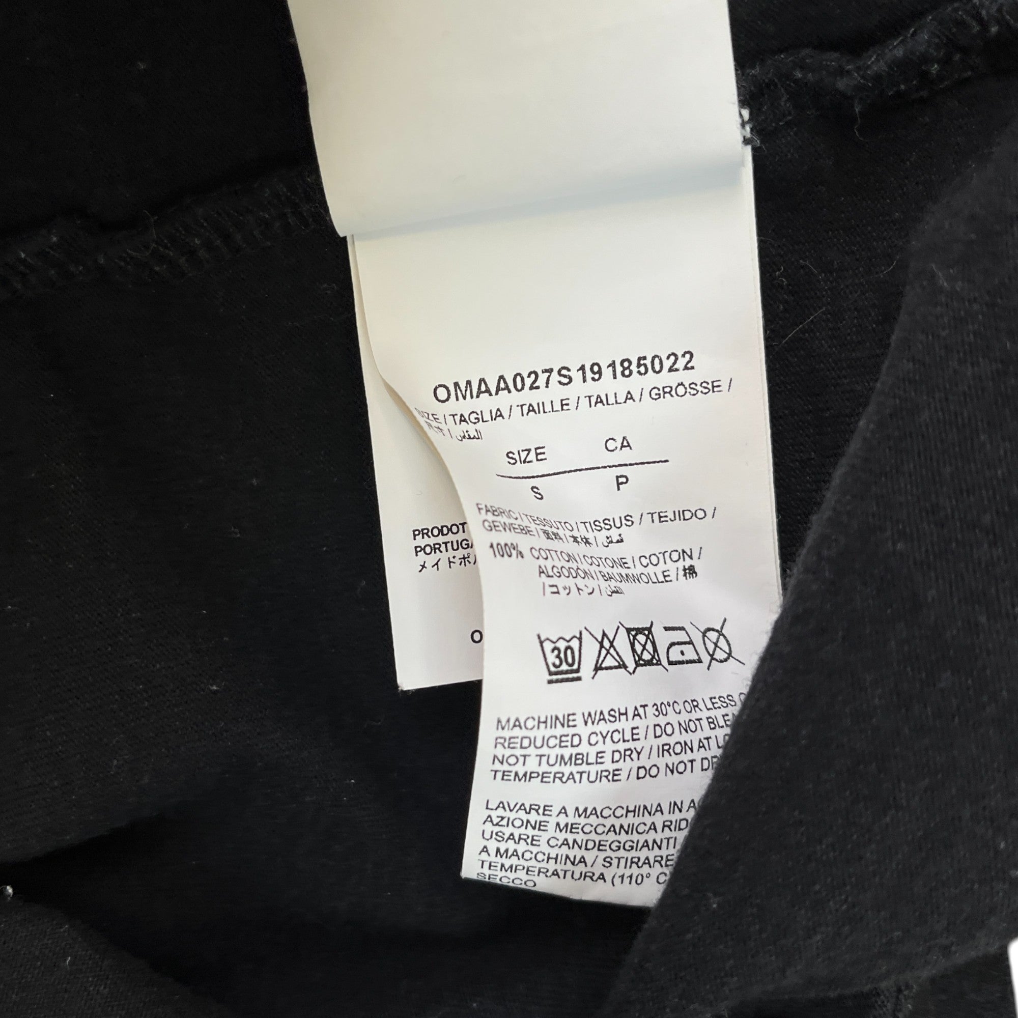 Men's Logo Print T-Shirt Black Size S