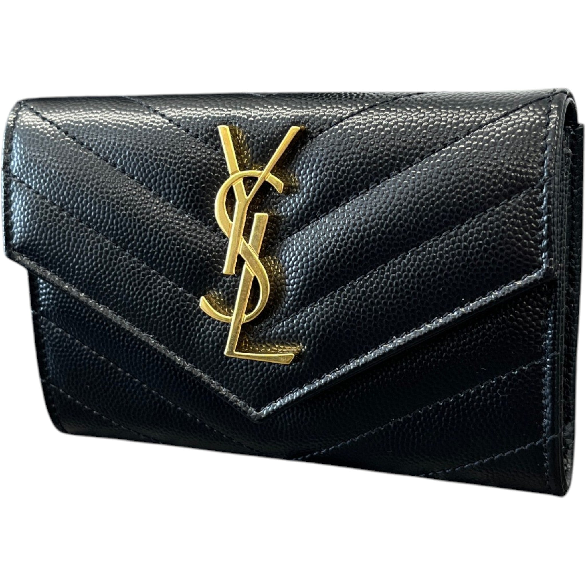 Women's Cassandre Matelassé Small Envelope Wallet Black