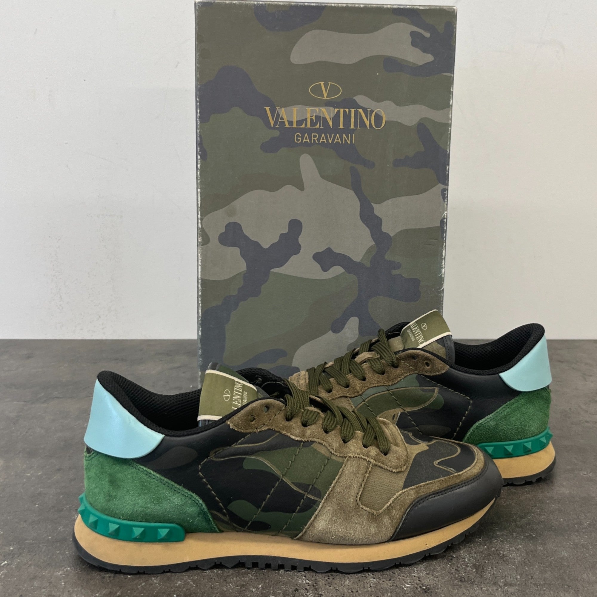 Men's Rockrunner Camouflage Low Trainers Khaki Size EU 40 / UK 6