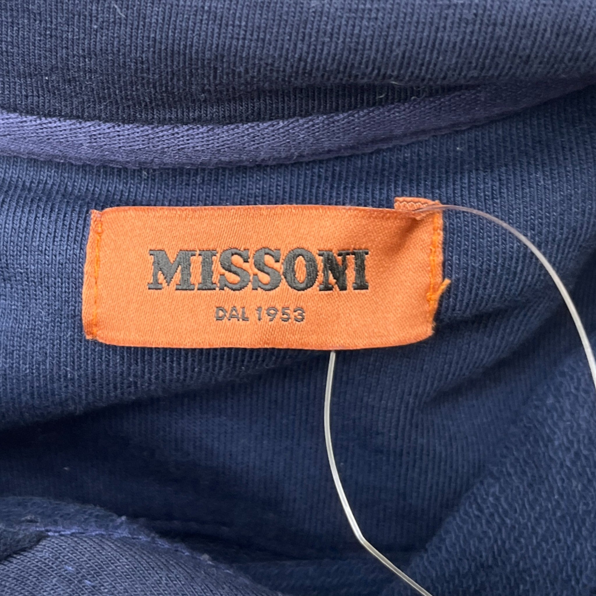 Men's Stripe Hoodie Blue Size S