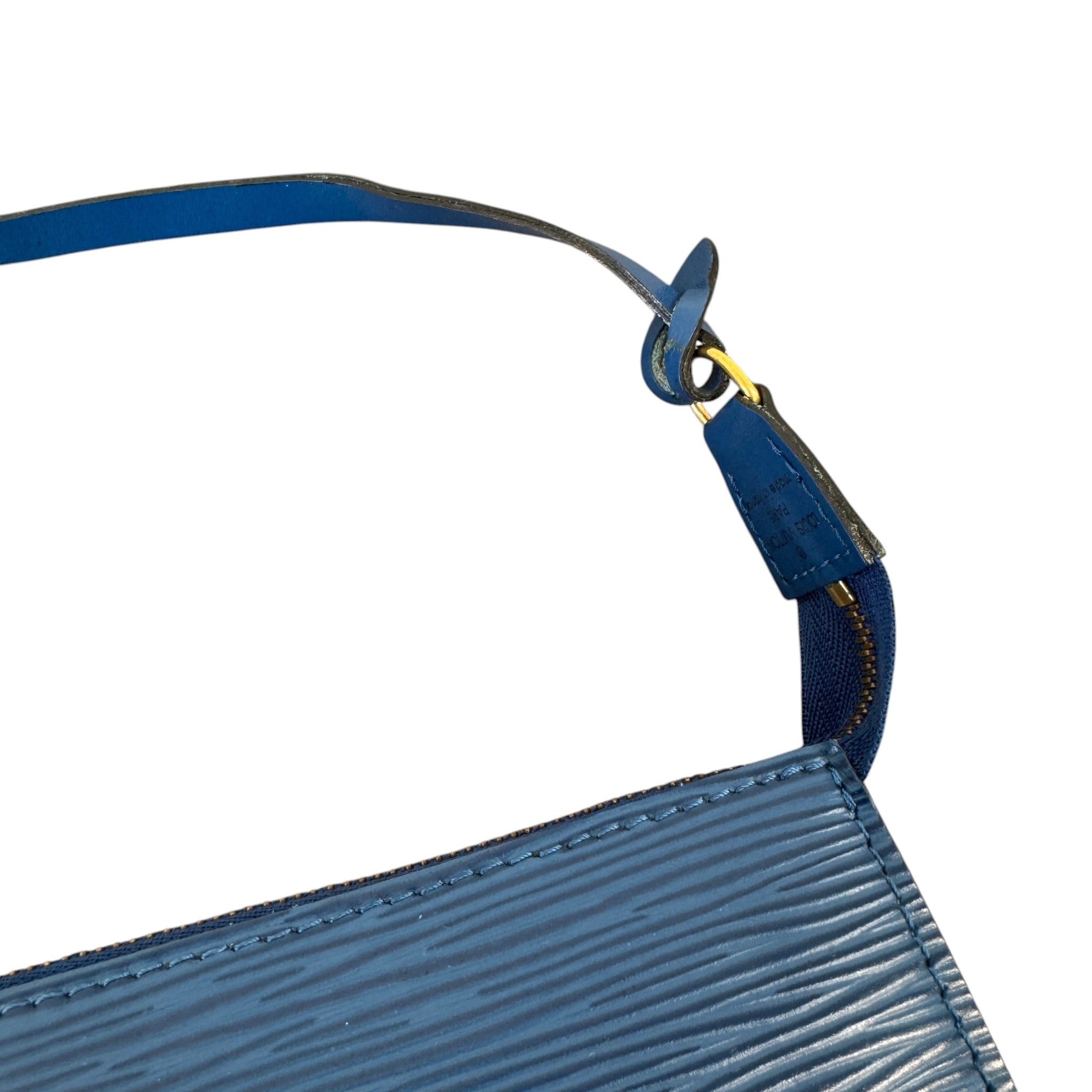 Women's Epi Leather Pochette Accessoires Bag Blue