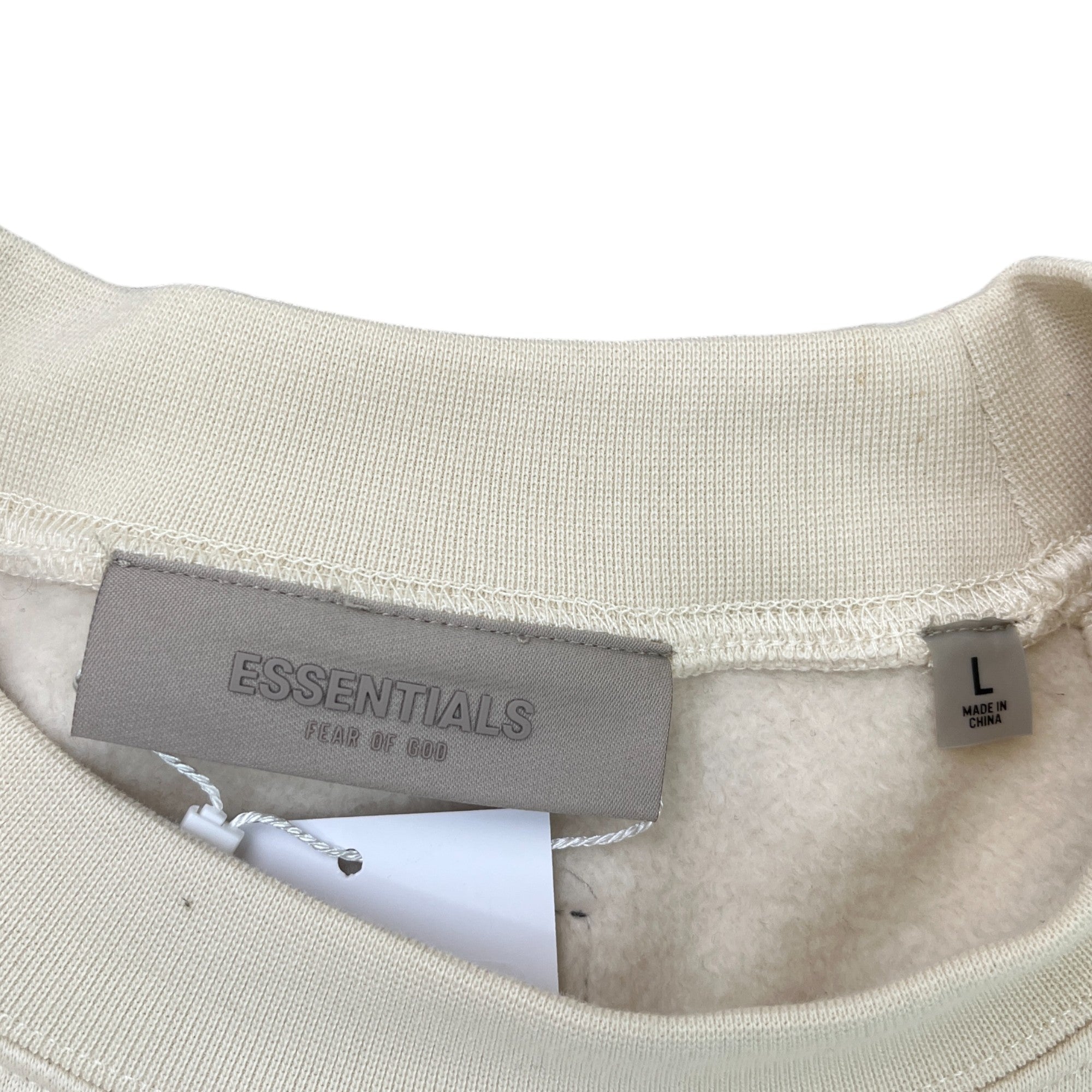 Men's Printed Logo Jumper Cream Size L