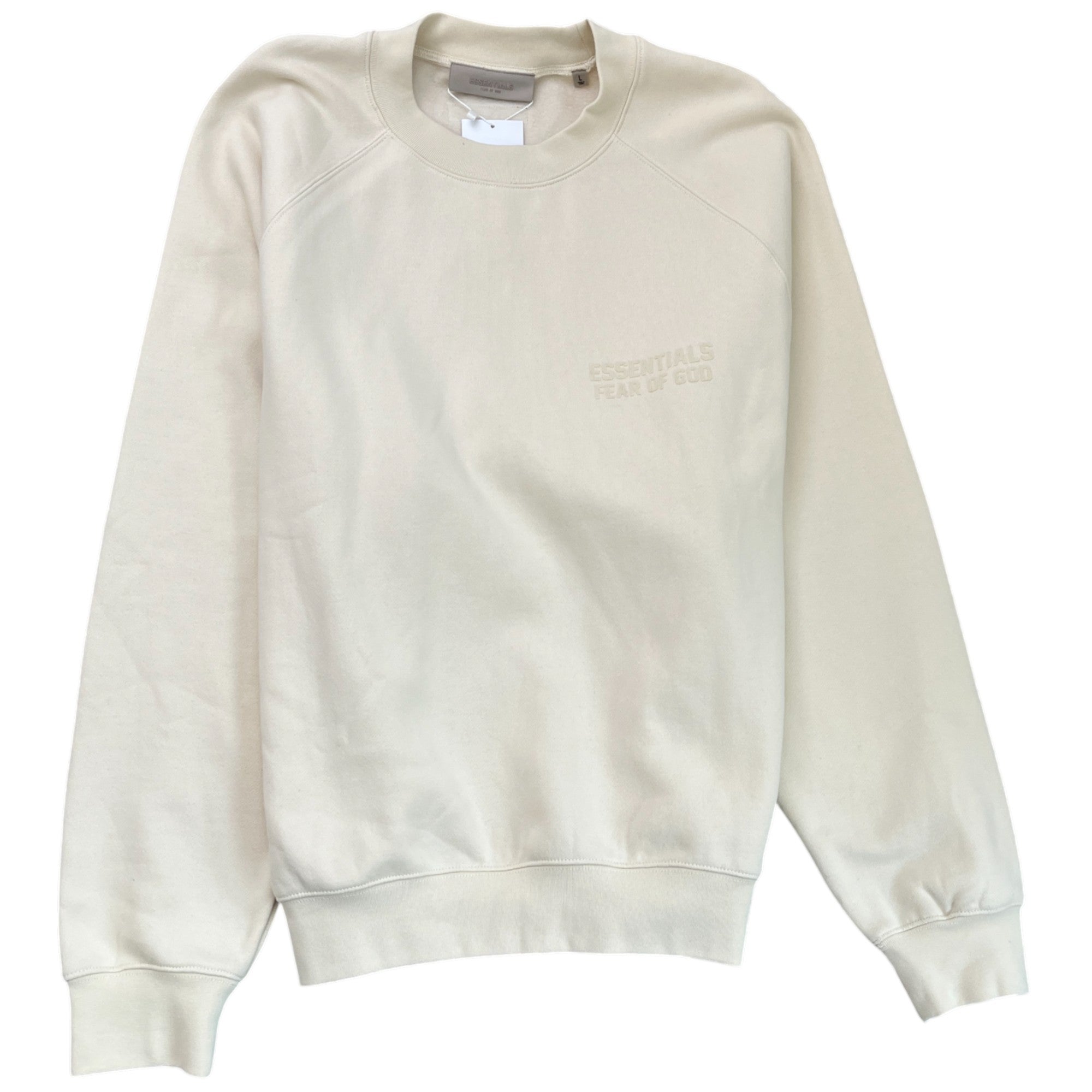 Men's Printed Logo Jumper Cream Size L