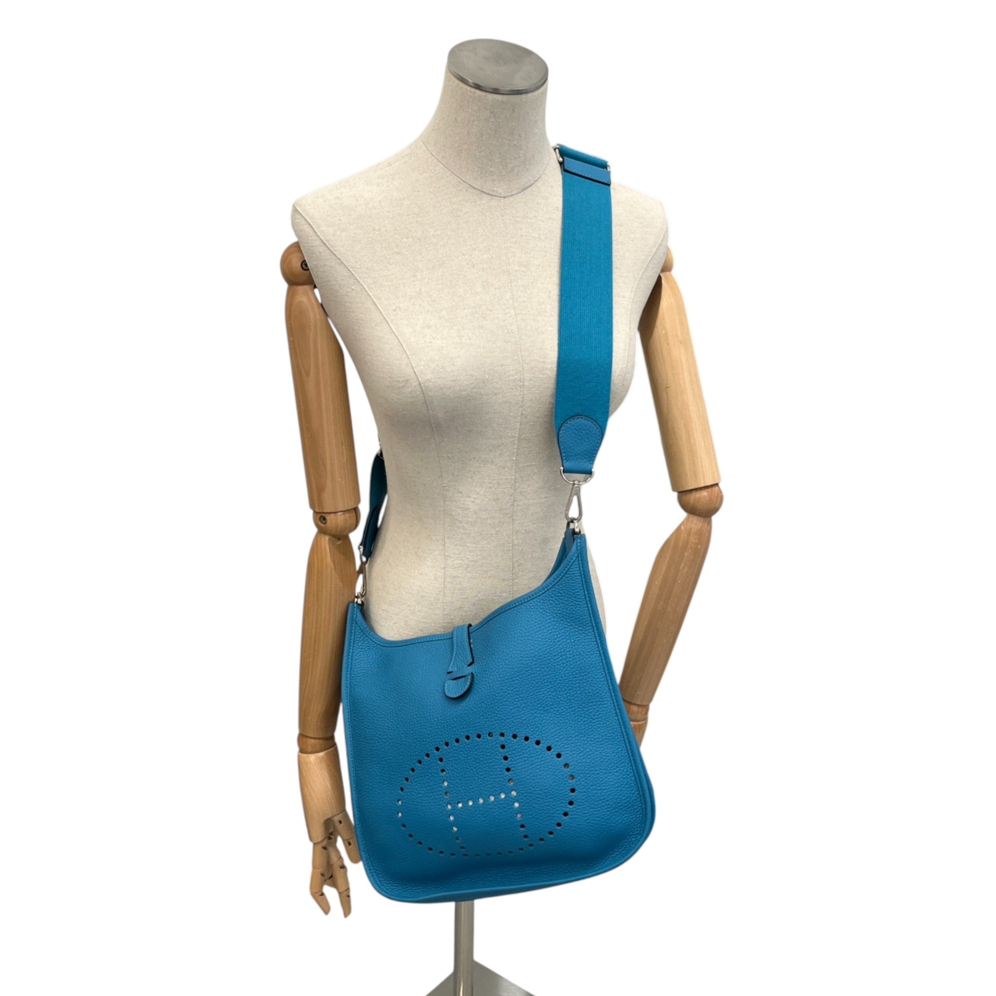 Women's Evelyne 29 Togo Blue Jean Bag Blue