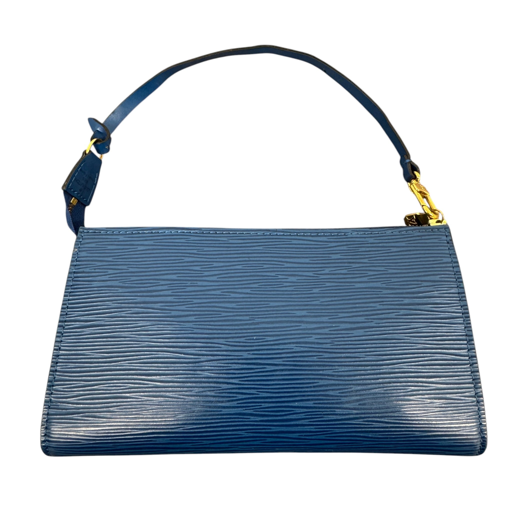 Women's Epi Leather Pochette Accessoires Bag Blue