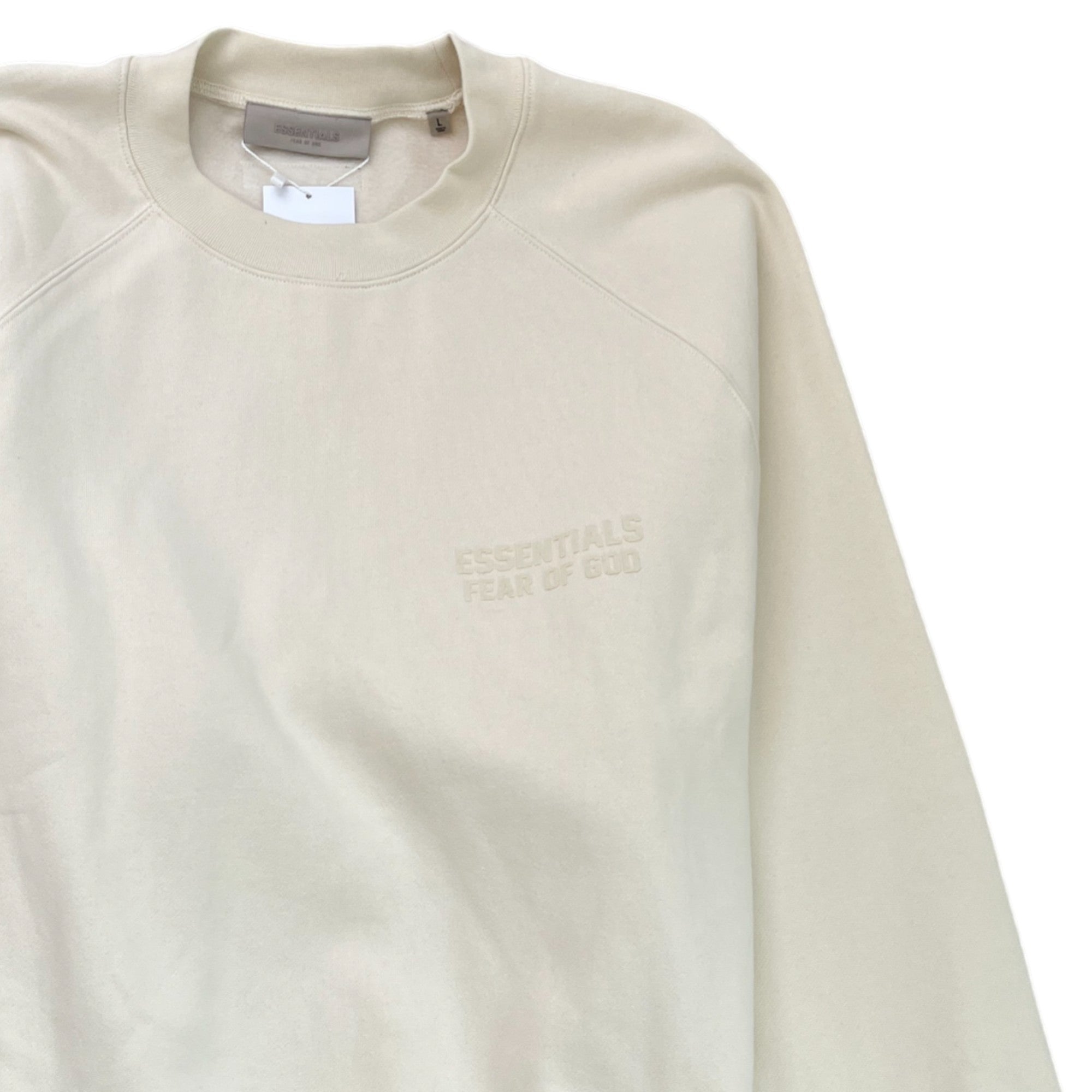 Men's Printed Logo Jumper Cream Size L