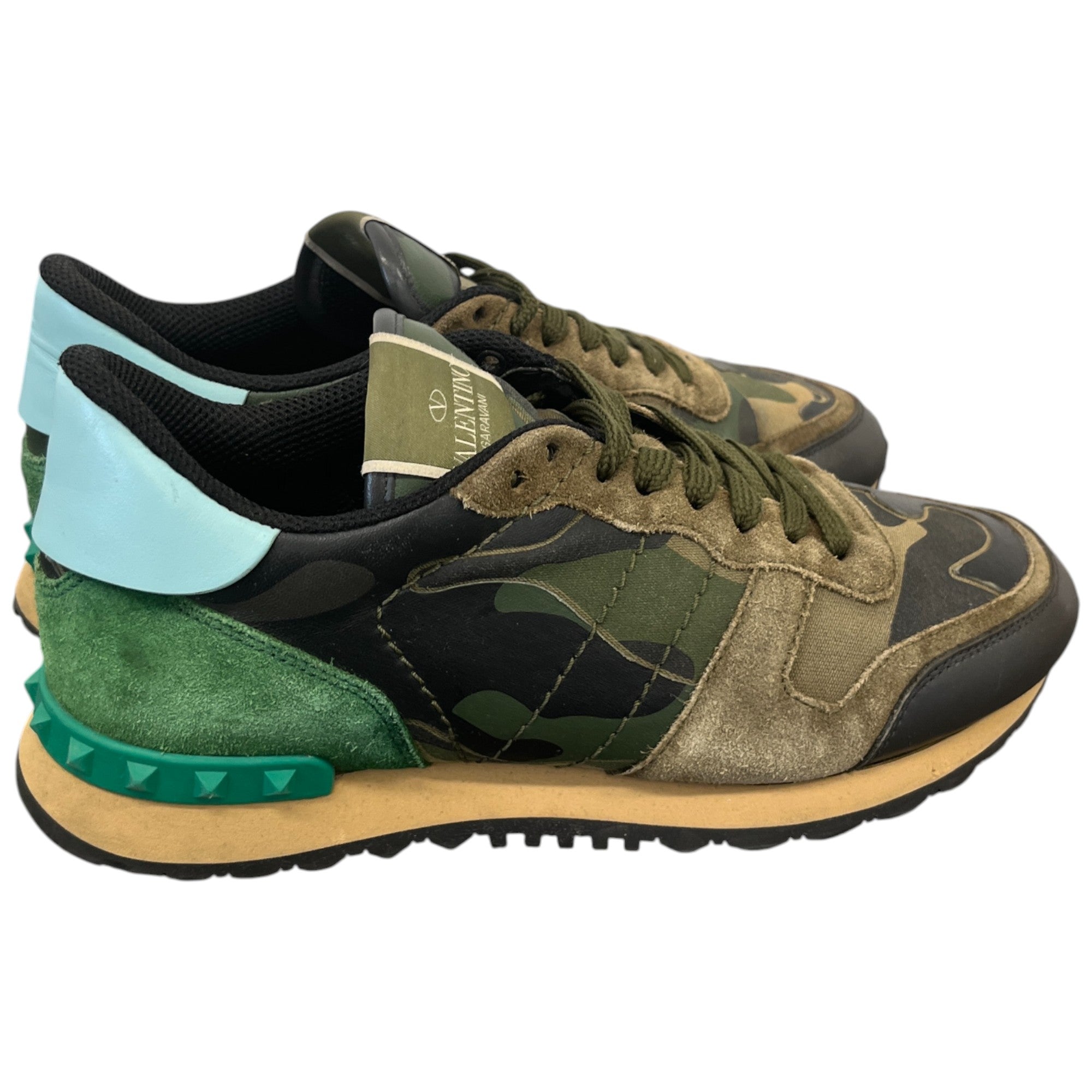 Men's Rockrunner Camouflage Low Trainers Khaki Size EU 40 / UK 6