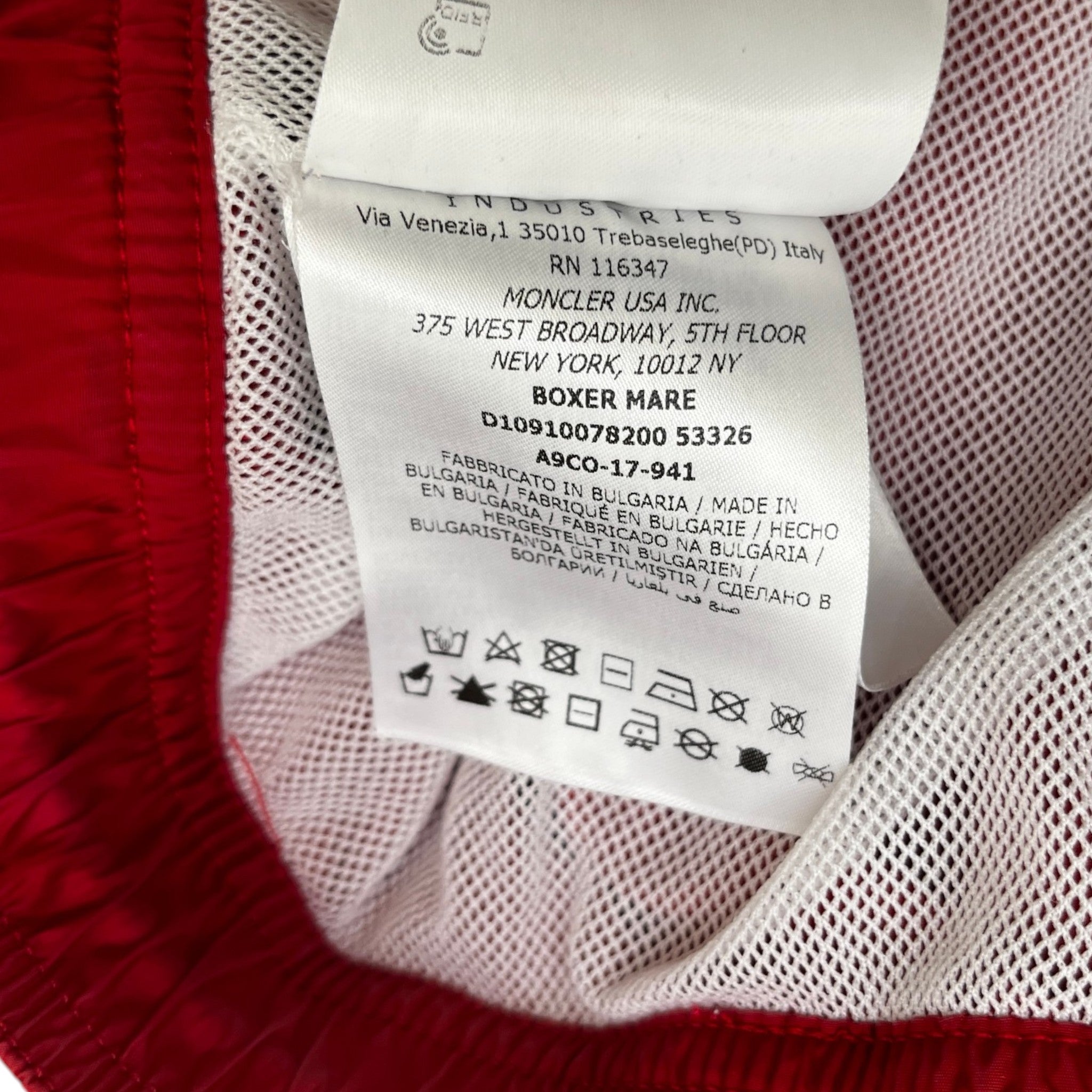 Men's Boxer Mare Swim Shorts Red Size M