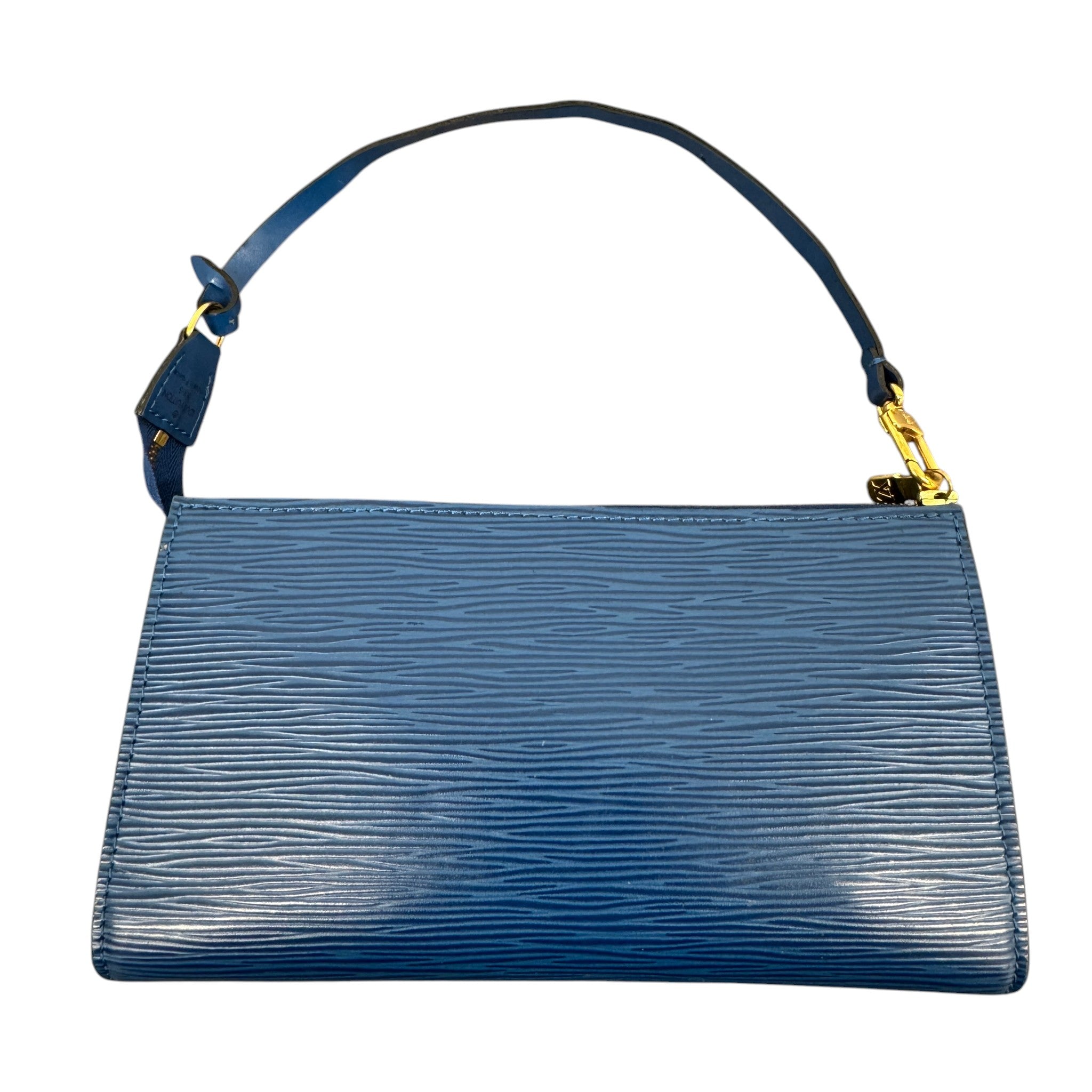 Women's Epi Leather Pochette Accessoires Bag Blue