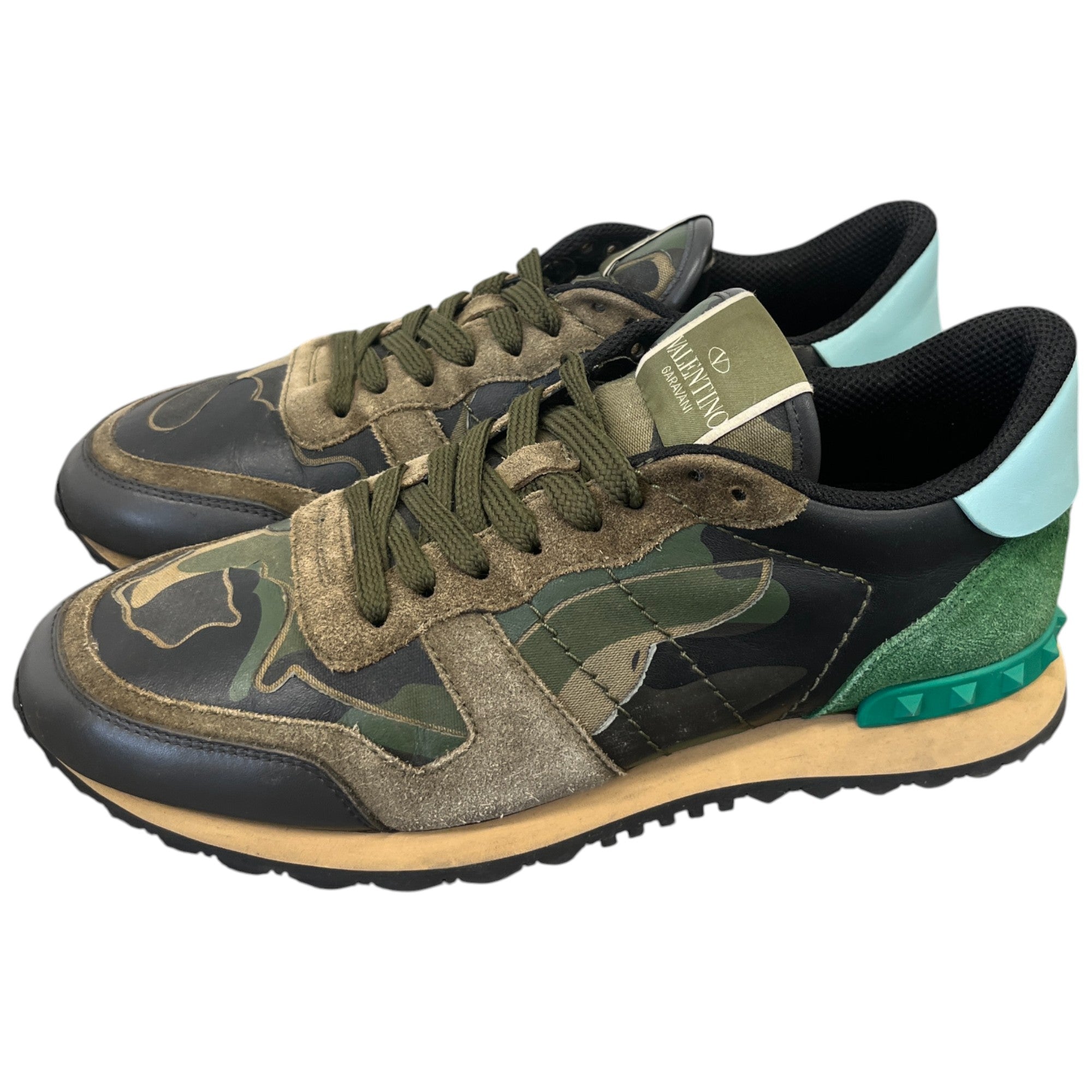 Men's Rockrunner Camouflage Low Trainers Khaki Size EU 40 / UK 6