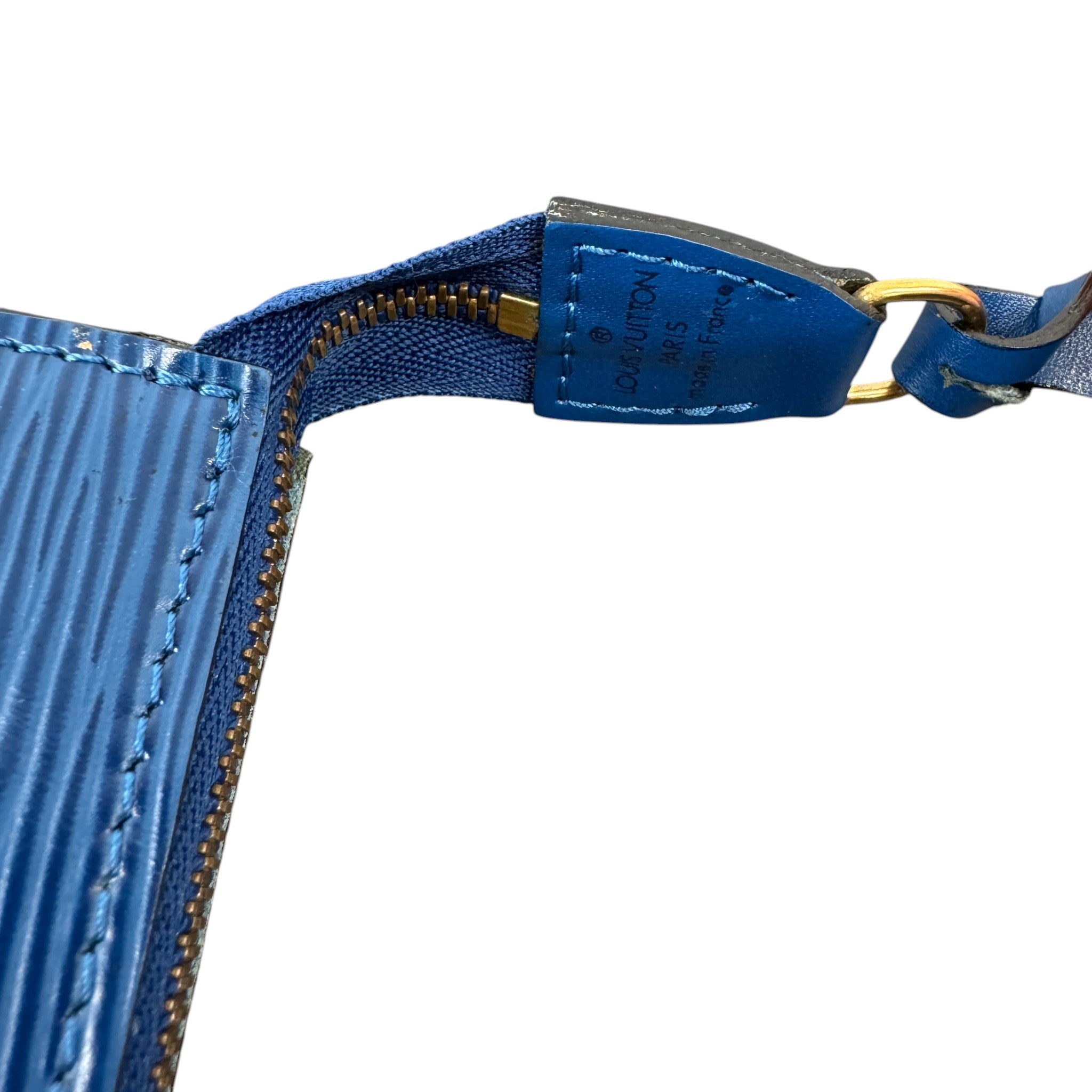 Women's Epi Leather Pochette Accessoires Bag Blue