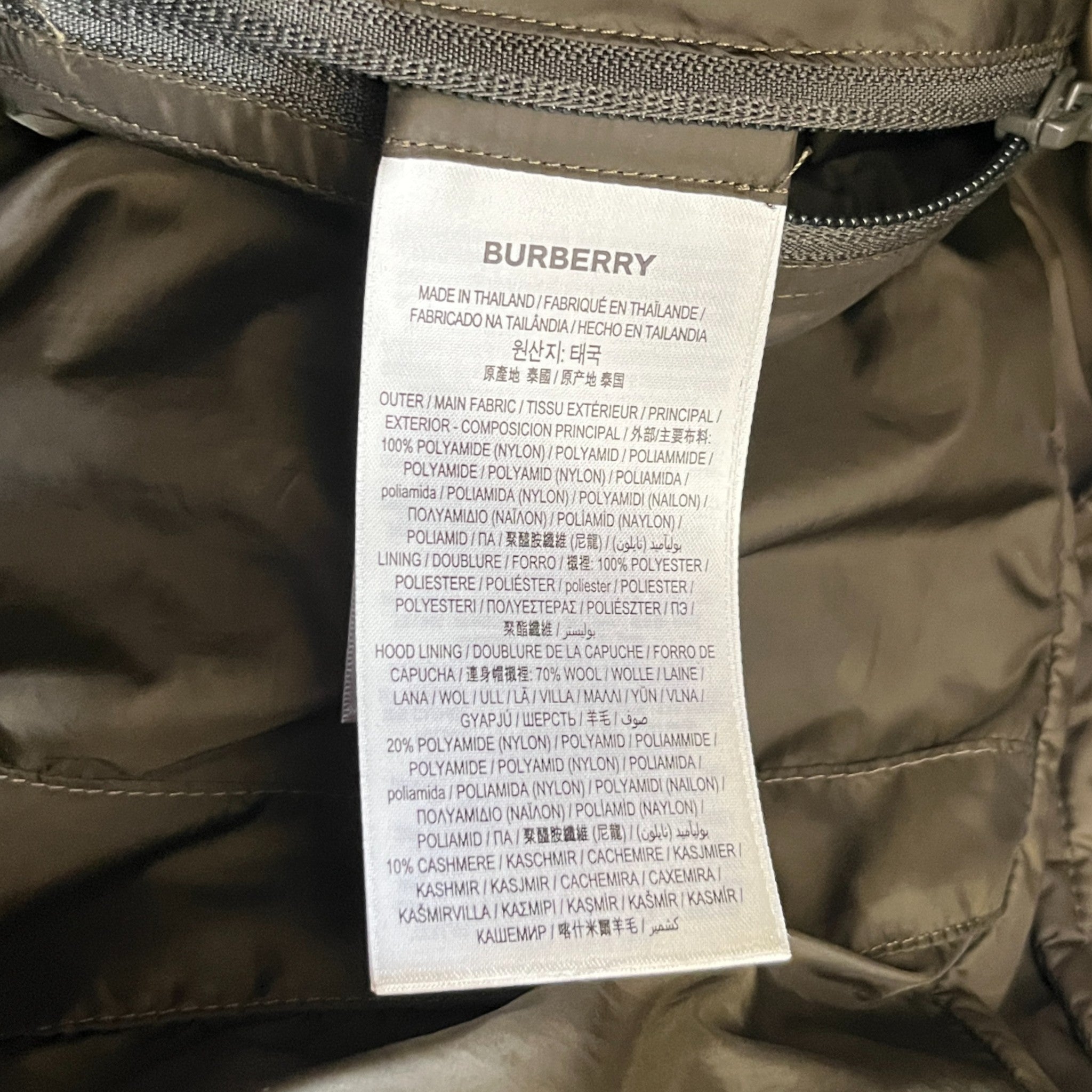 Men's Halsbury Down Jacket Khaki Size L