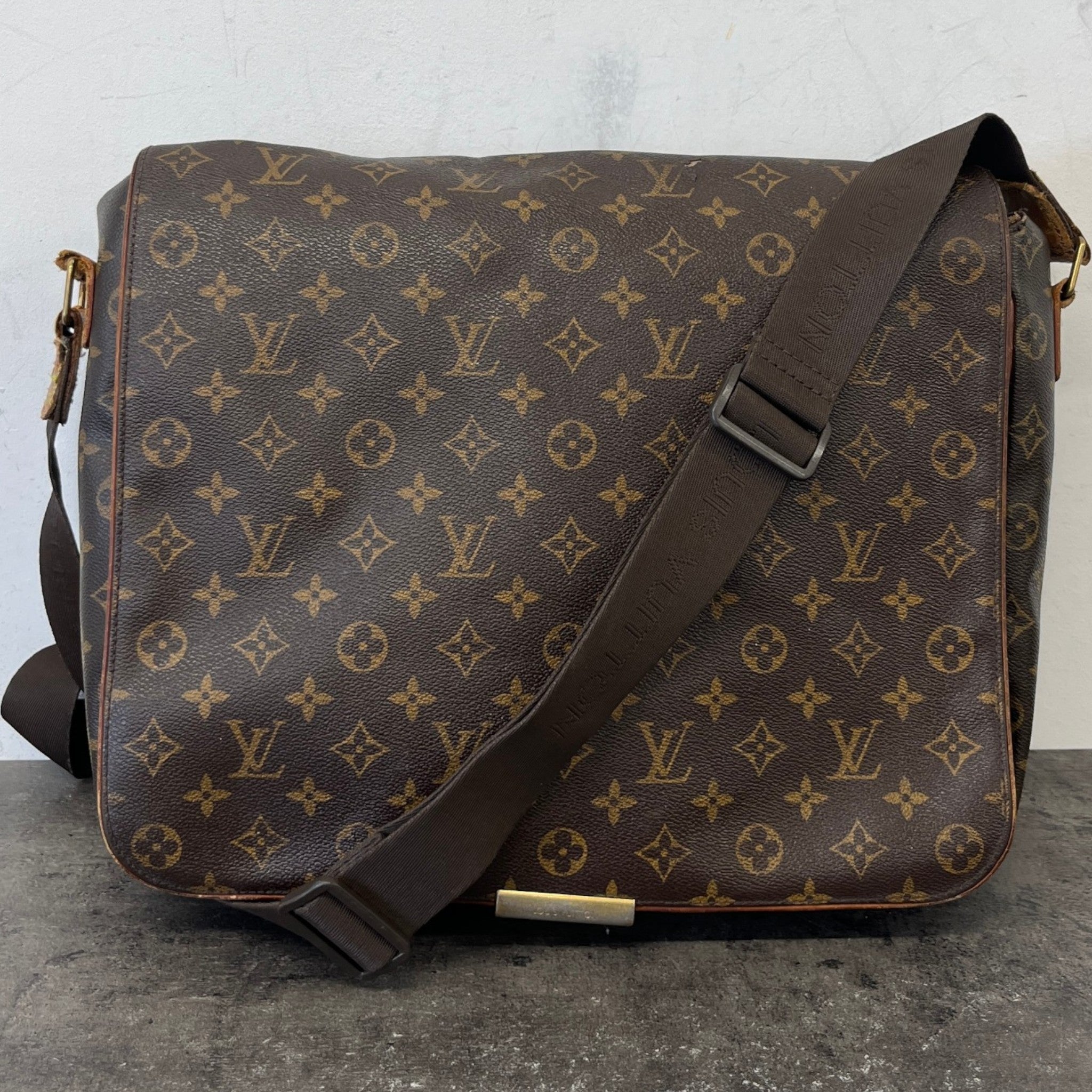 Men's Monogram Abbesses Messenger Bag Brown