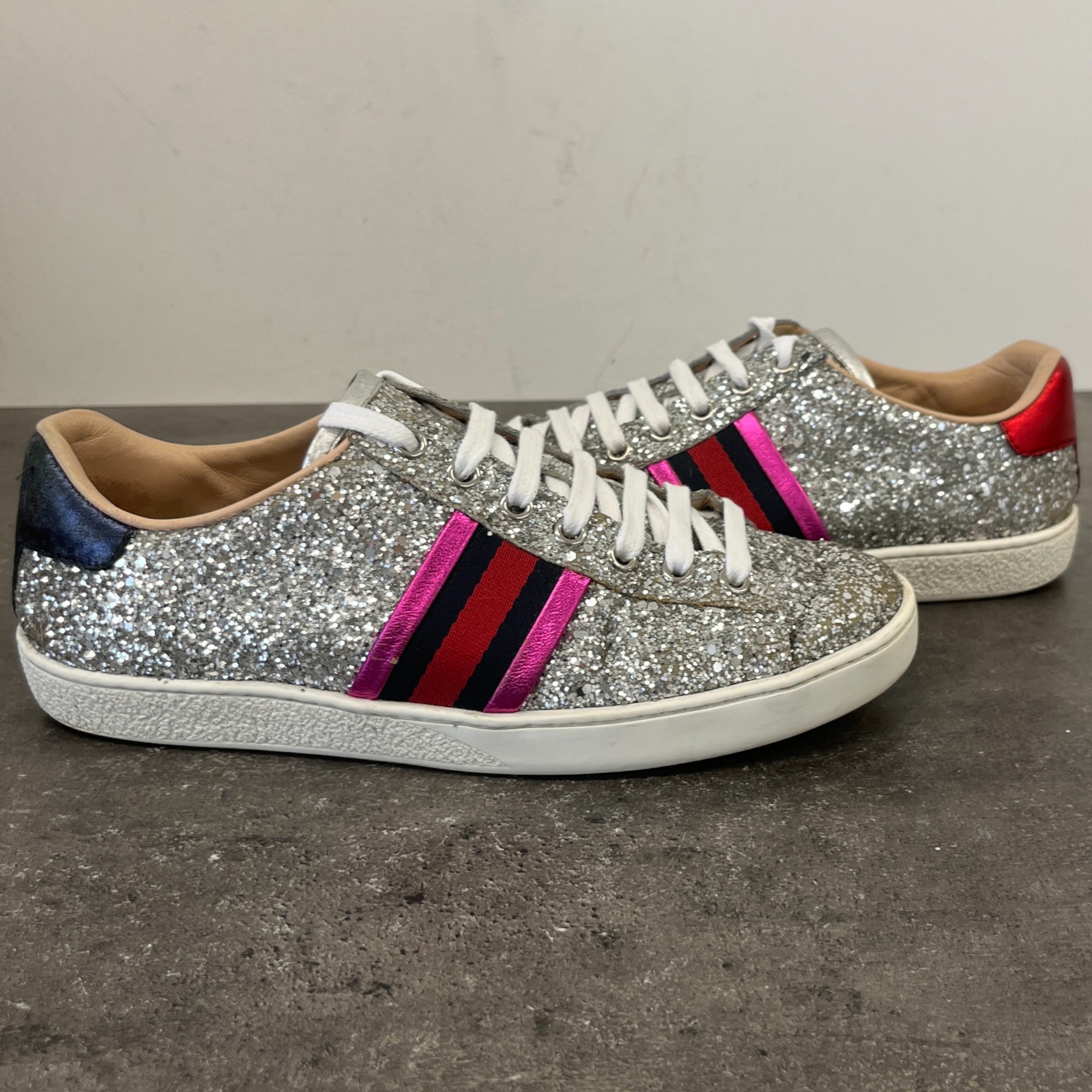 Women's Ace Web Low Trainers Silver Size EU 37 / UK 4