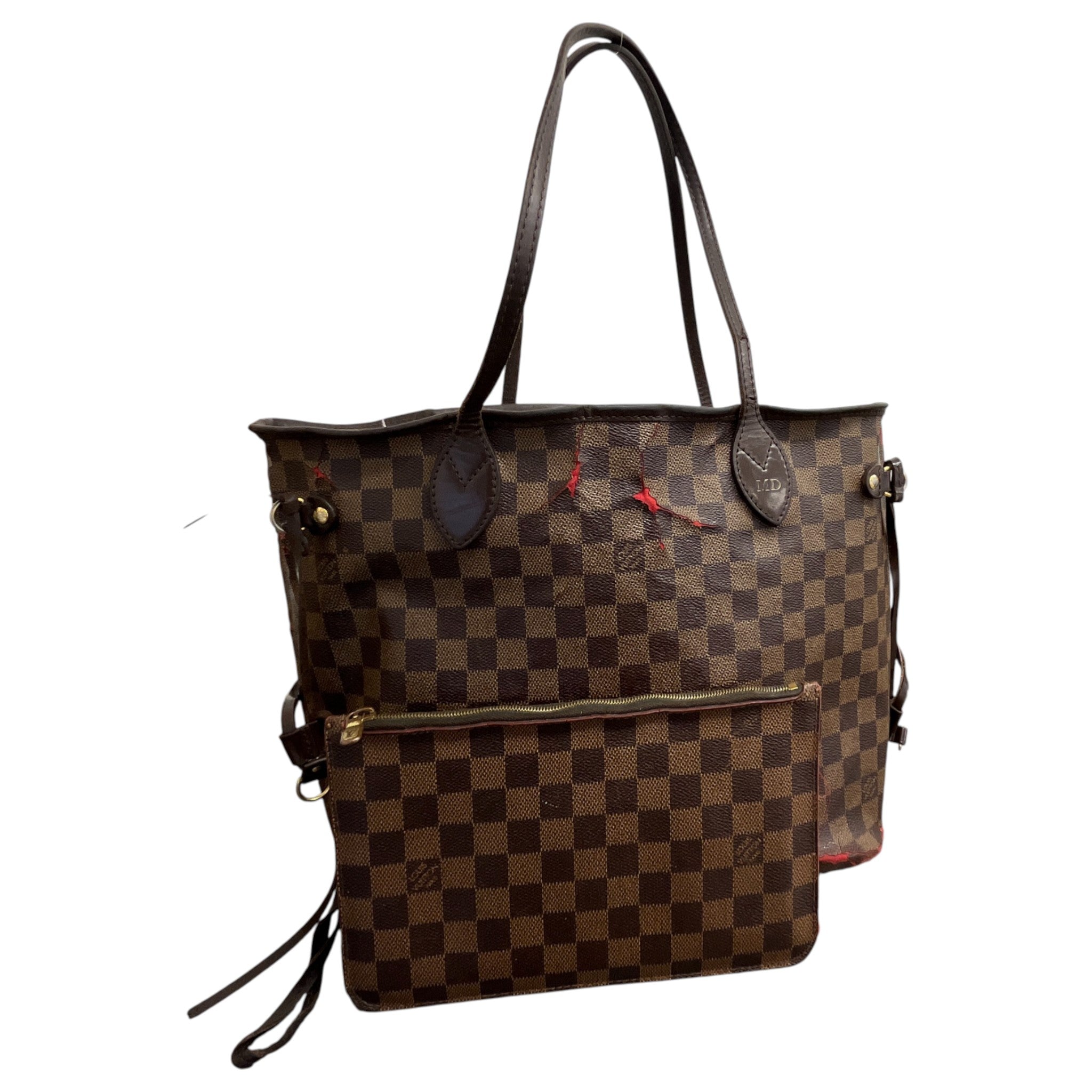 Women's Damier Ebene Neverfull Mm Bag Brown