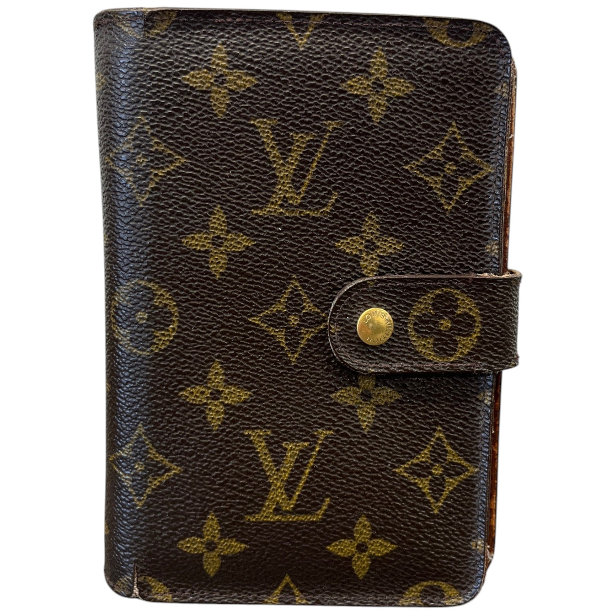 Women's Monogram French Kisslock Wallet Brown