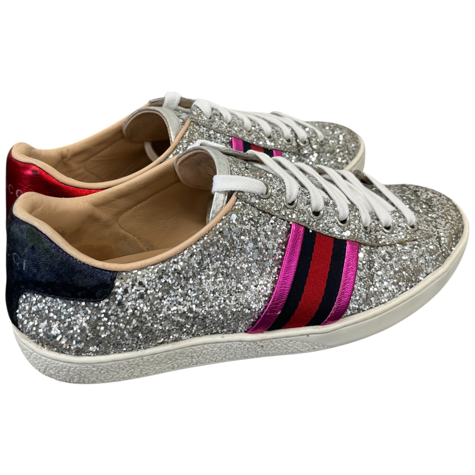 Women's Ace Web Low Trainers Silver Size EU 37 / UK 4