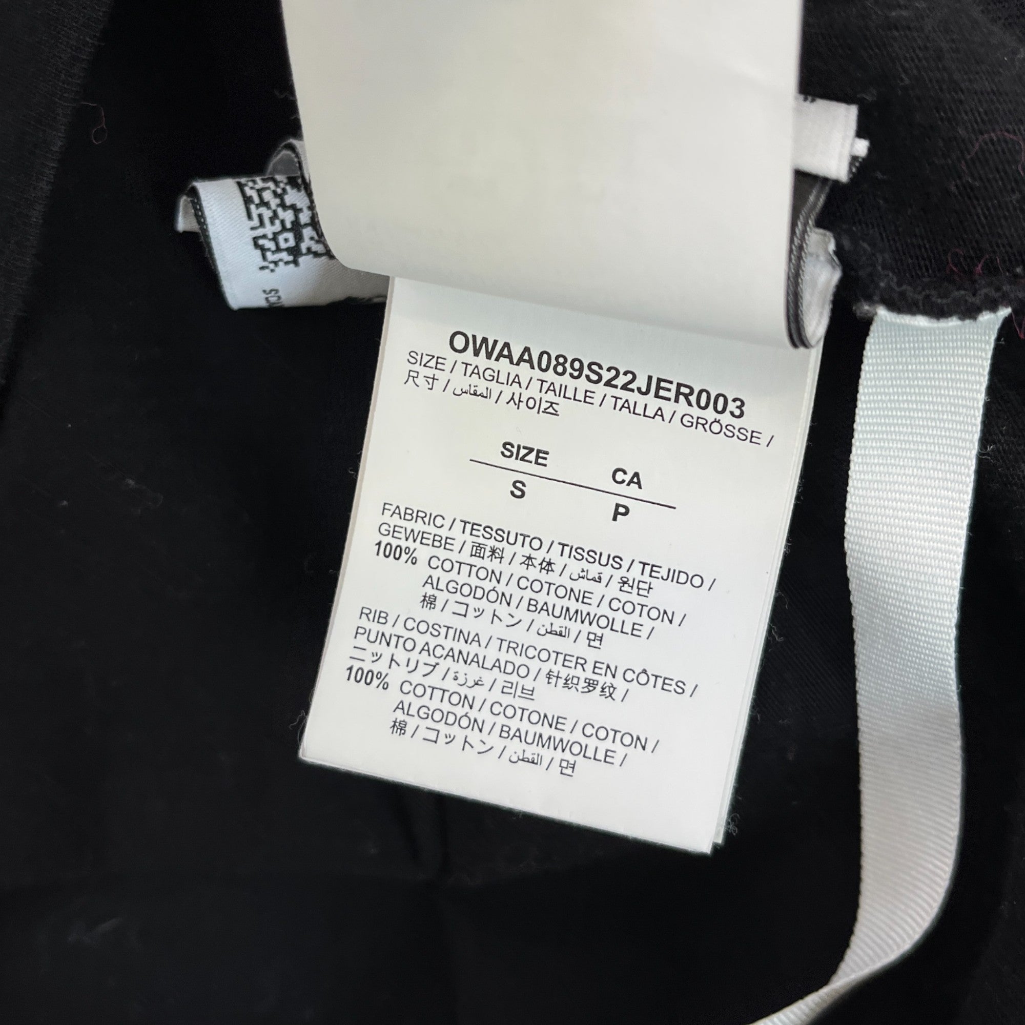 Men's Arrow Logo Print T-Shirt Black Size S